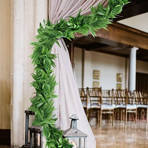 HOGADO 50pcs 375 Feet Artificial Vine Greenery Garland Faux Silk Willow Rattan