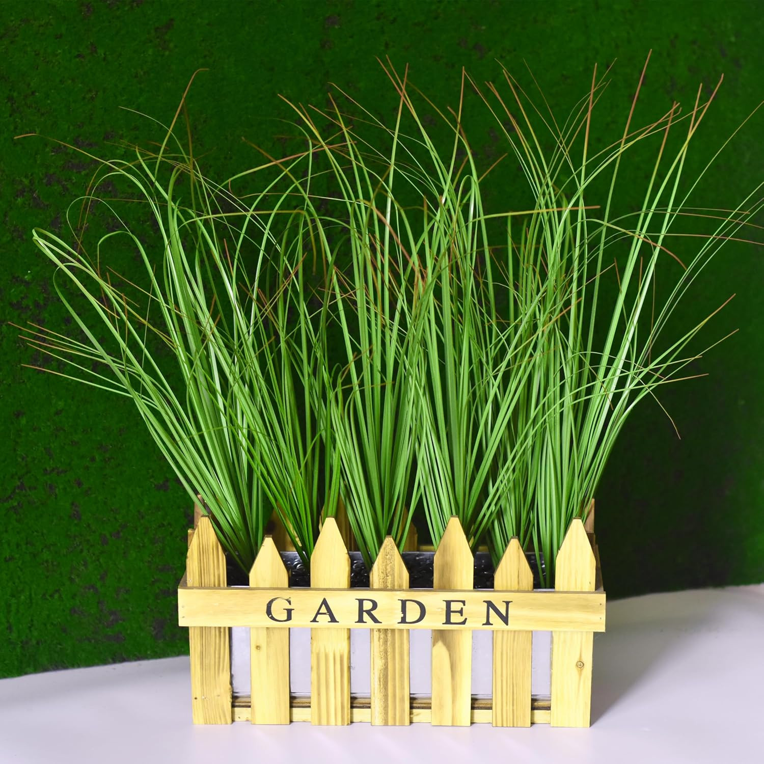 12 plantas artificiales hierba alta arbustos decoracion interior exterior verde
