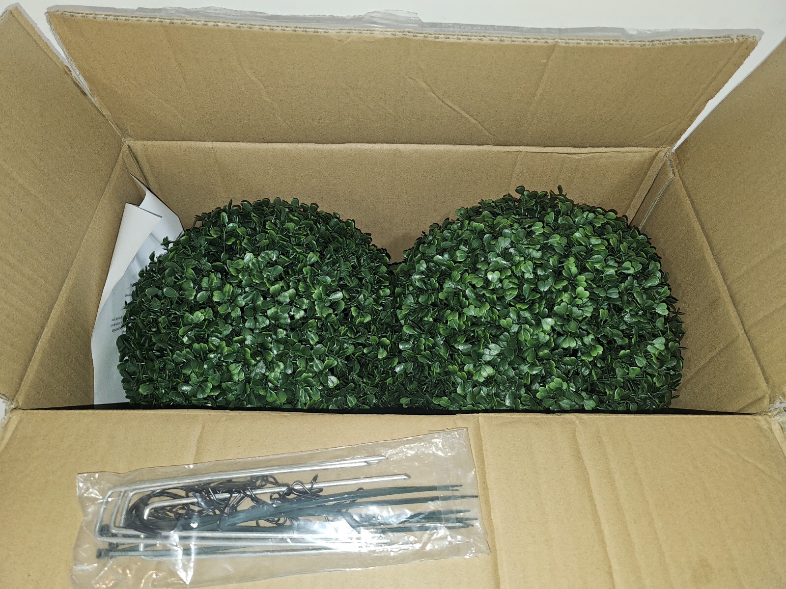 Boxwood 11 In. Artificial Foliage Ball Hedges 2 Pieces