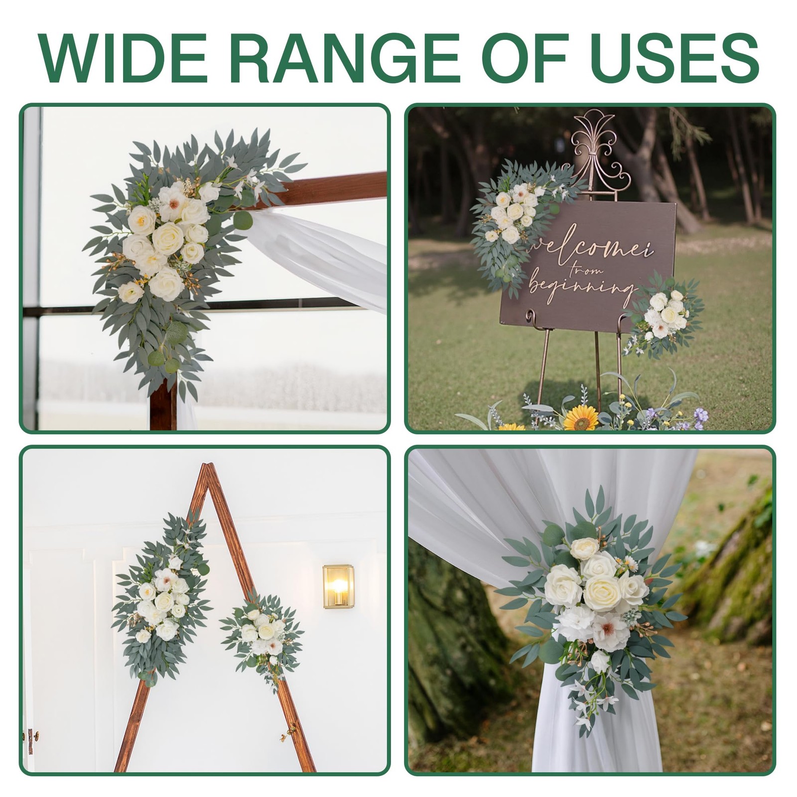 Wedding Arch Flowers (2pack),Flower Arch Stand,Flower Garland,for Wedding Out…