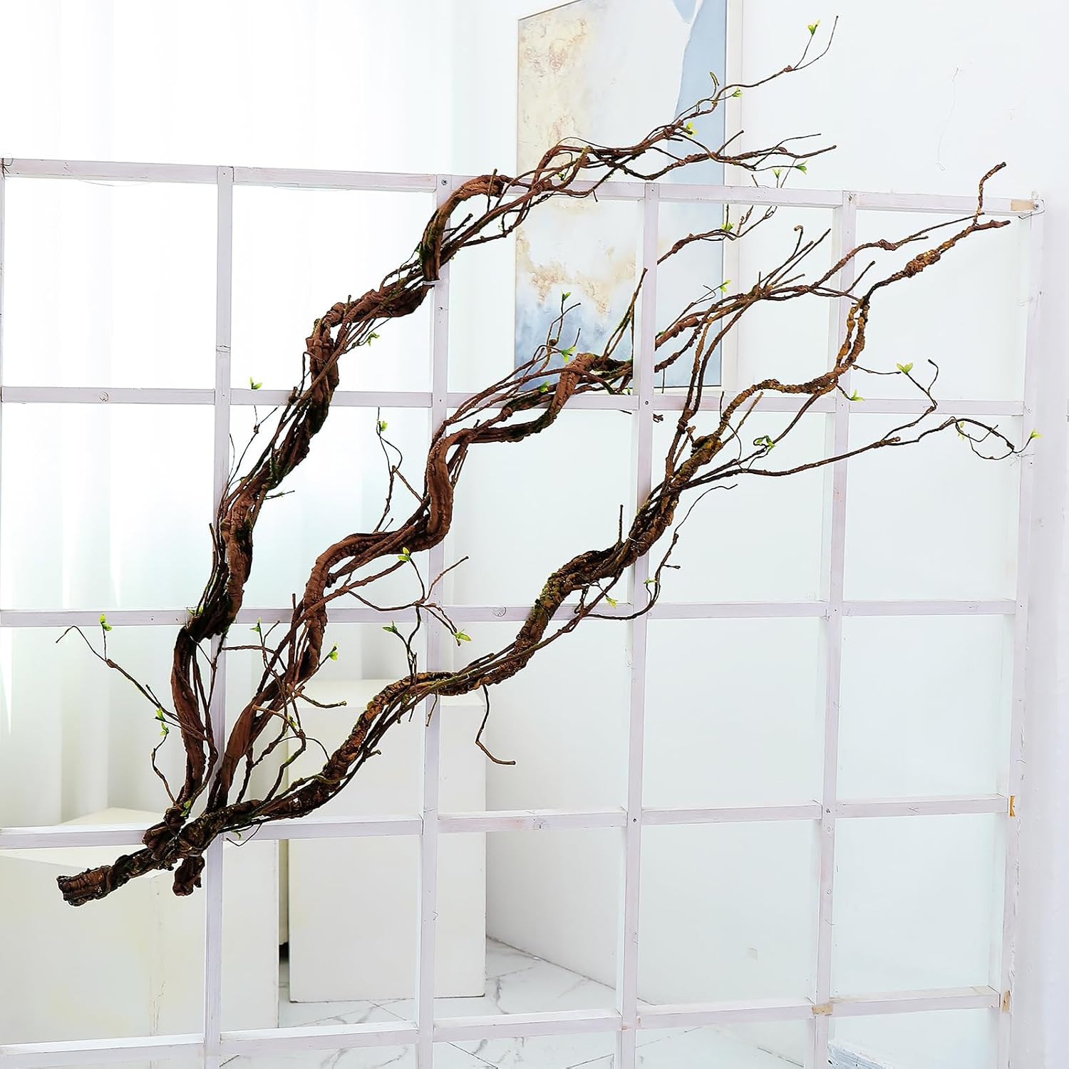 67In Flexible Fake Grapevine Garland Curly Willow Tree Branches Wall Decor | Art