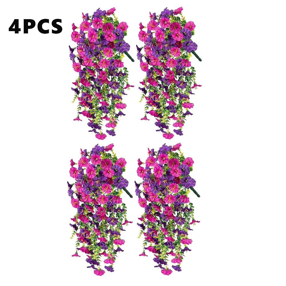 4/8x Artificial Bouquet Faux Flower Wall/Door/Vase/Outdoor Decor Party Wedding