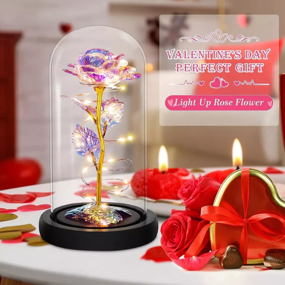 Great Valentines Gift: Eternal Galaxy Rose Enchanted Forever Flower Gift