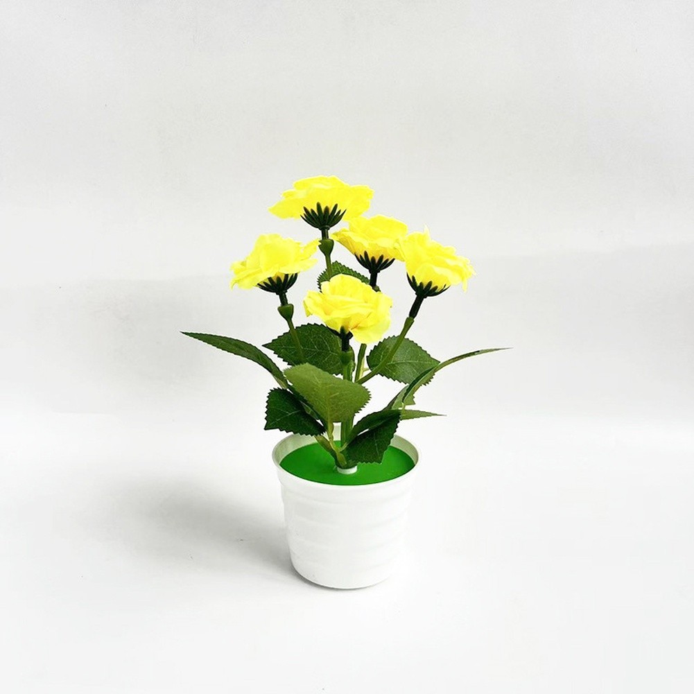 Artificial Rose Table Decor in Pot for Home Living Room Bedroom Styling