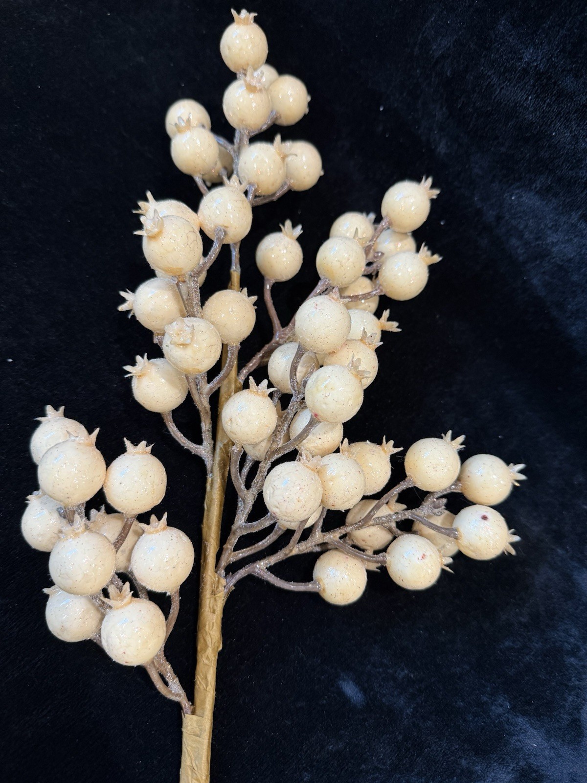 Glitter Rosehip Stem White