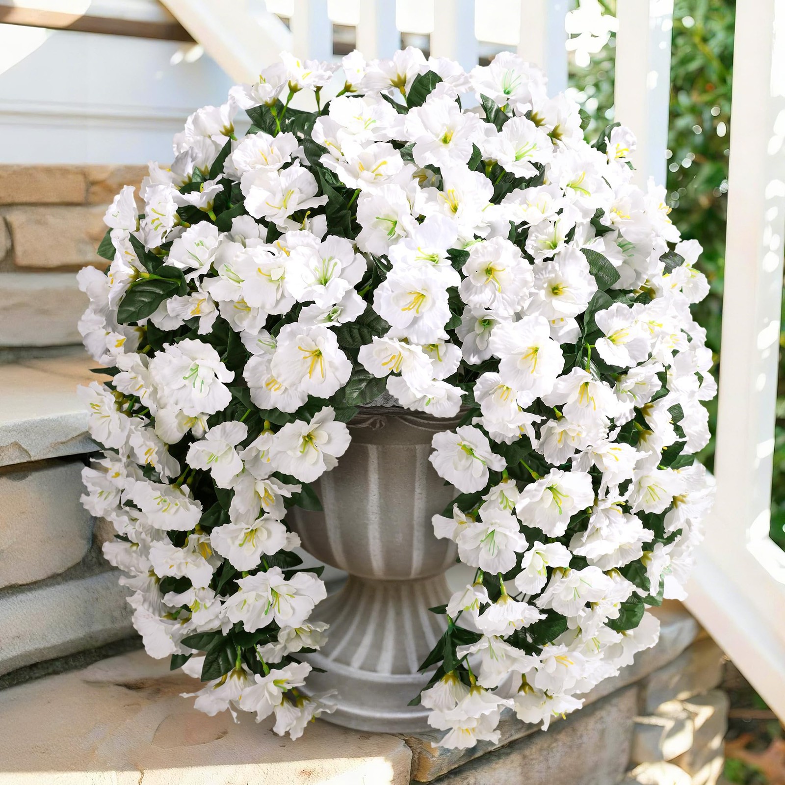 Hibiscus Artificial Fake Hanging Flowers Plants for Outdoor Spring Decoration…