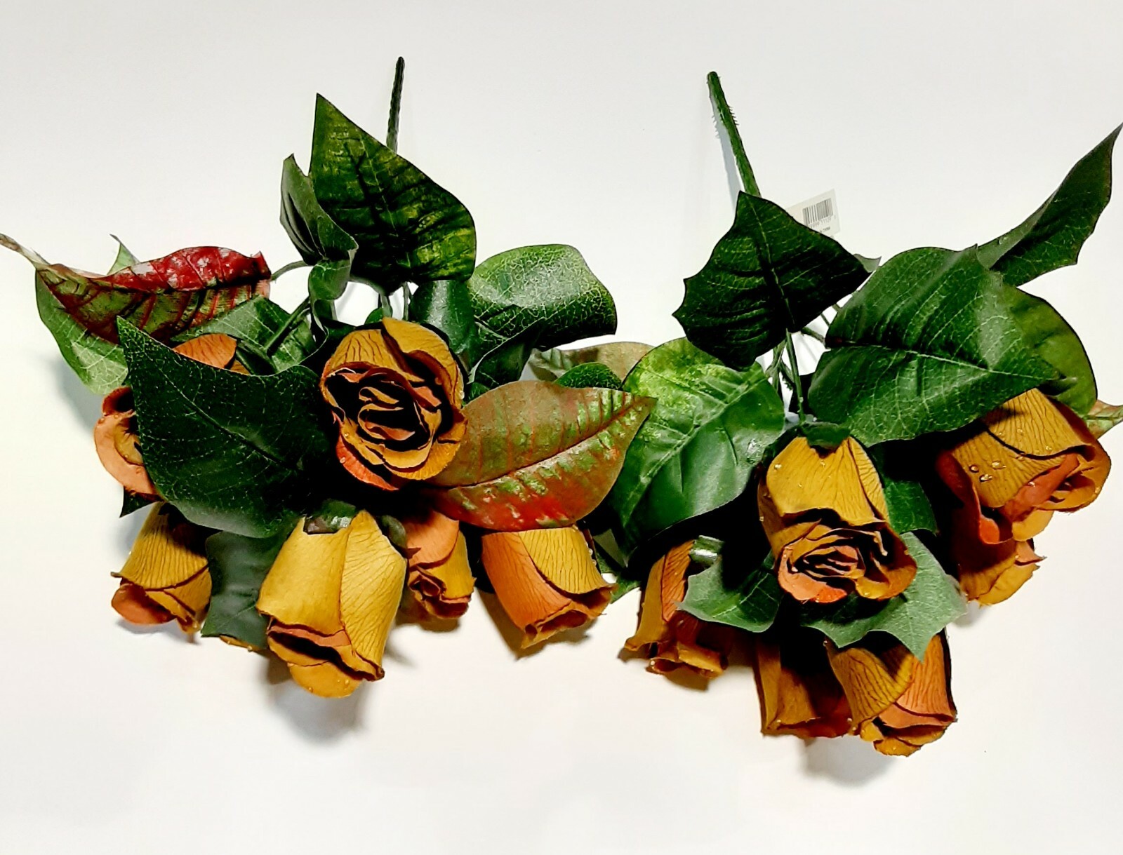 2-13″ Victorian Roses Bushes Microfiber Silk Flower Home General Decor BP2175