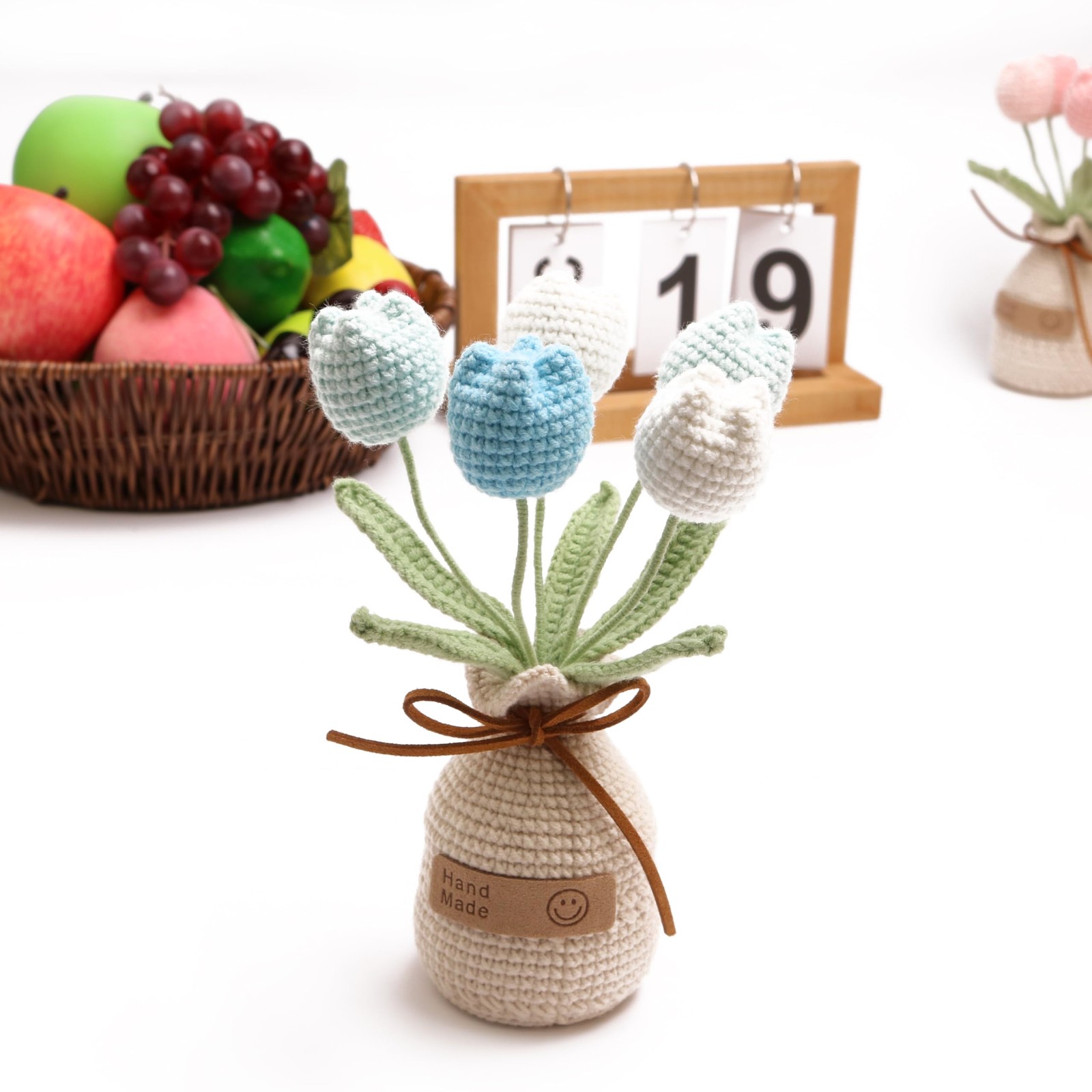 Crocheted Tulips Hand-Woven Potted Plants Permanent Tulips Used for Creative …