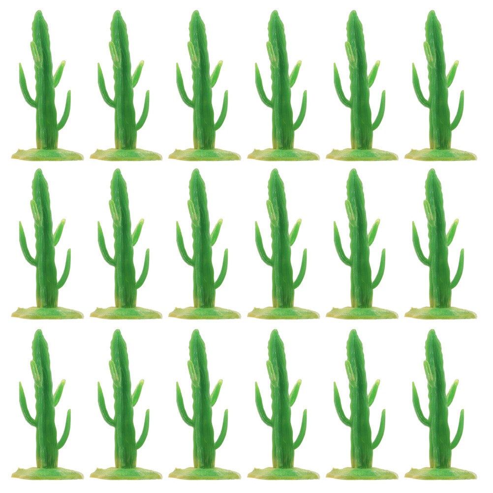 40 PCS Model Plants for Diorama Cute Miniature Cactus Figurines Craft