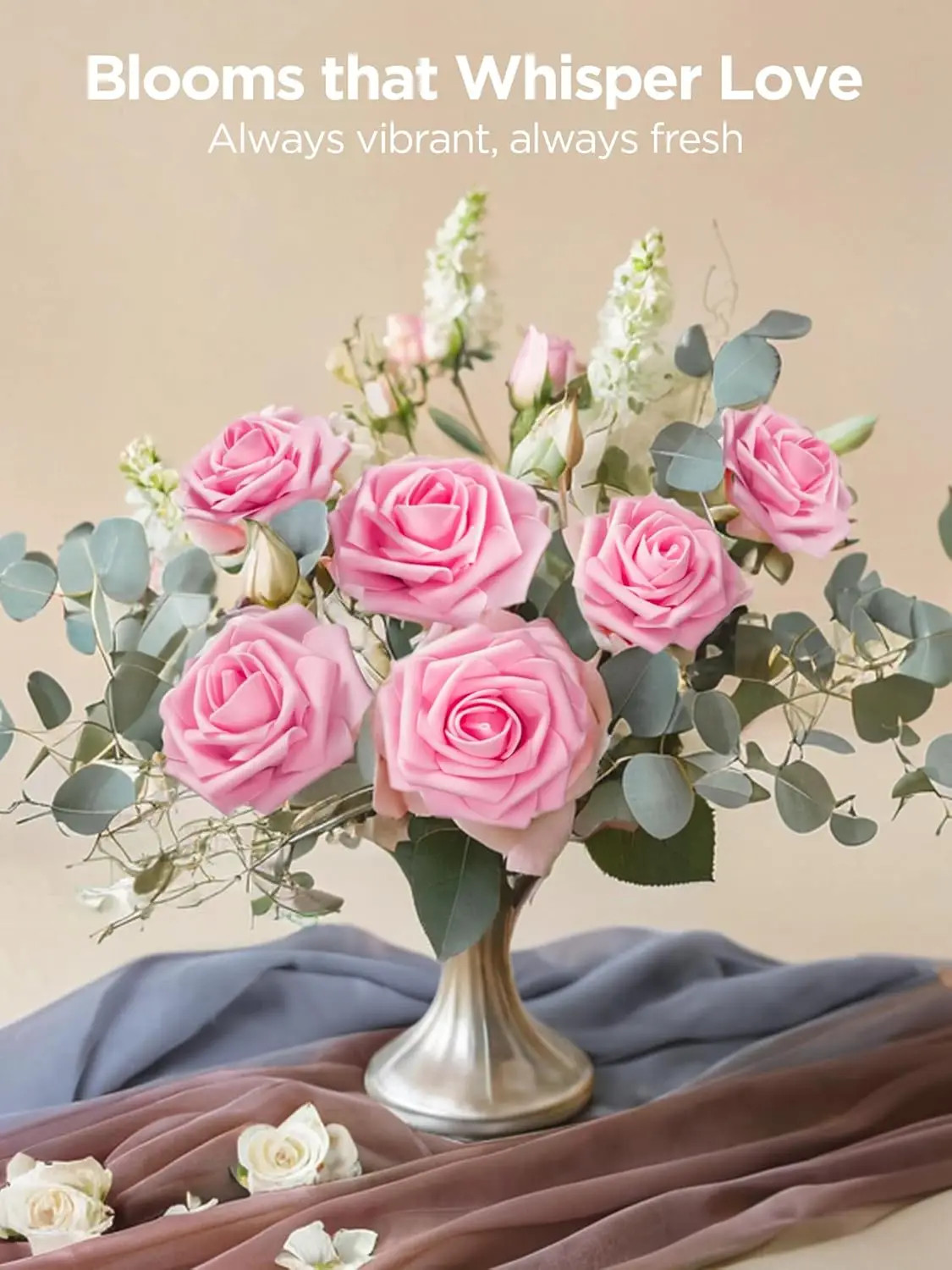 PE Foam Rose Artificial Flower Wedding Bride Bouquet Accessory Garland Home vase