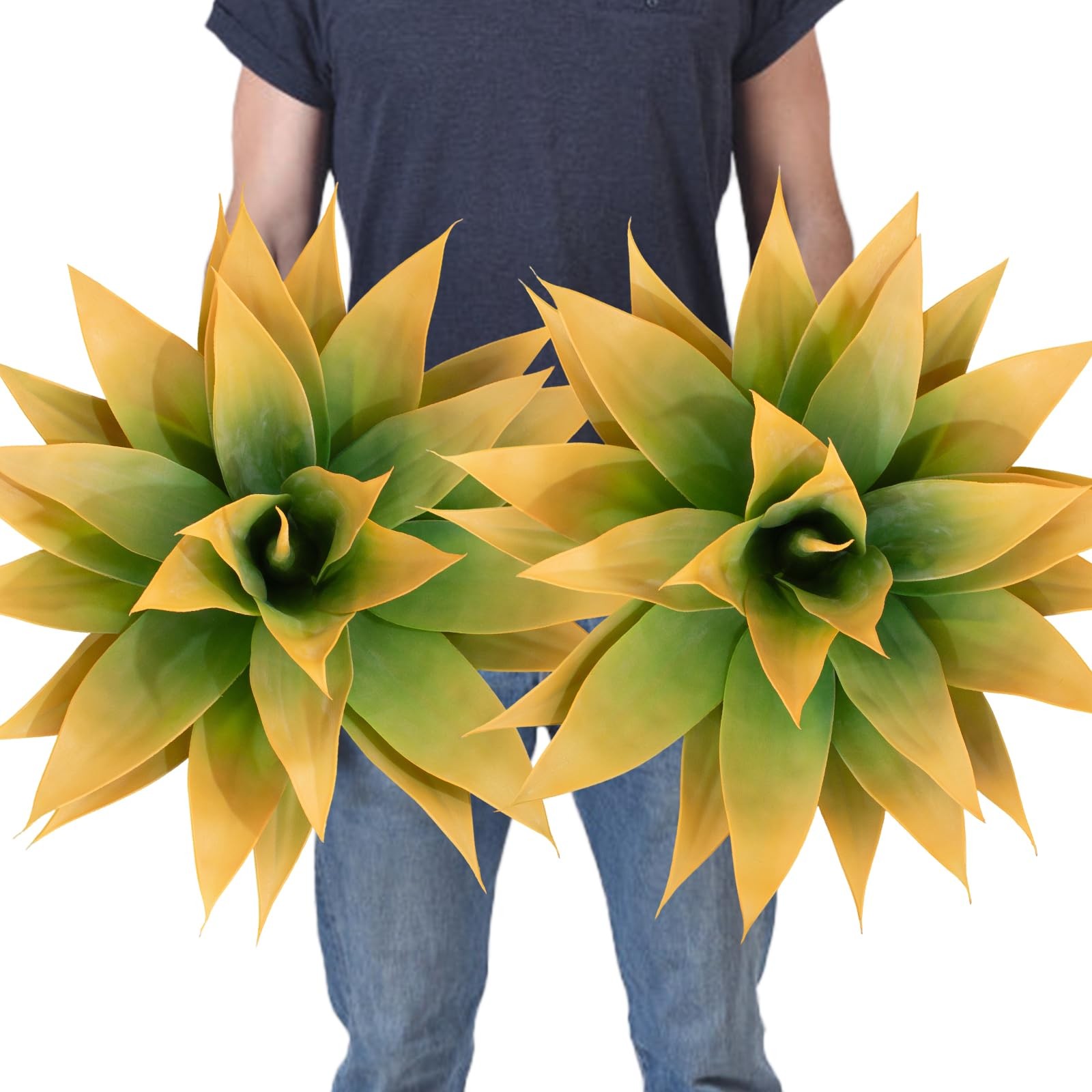 2 Pack Artificial Agave Plants 28 Inch Large Size Fake Succulent Stems Realis…