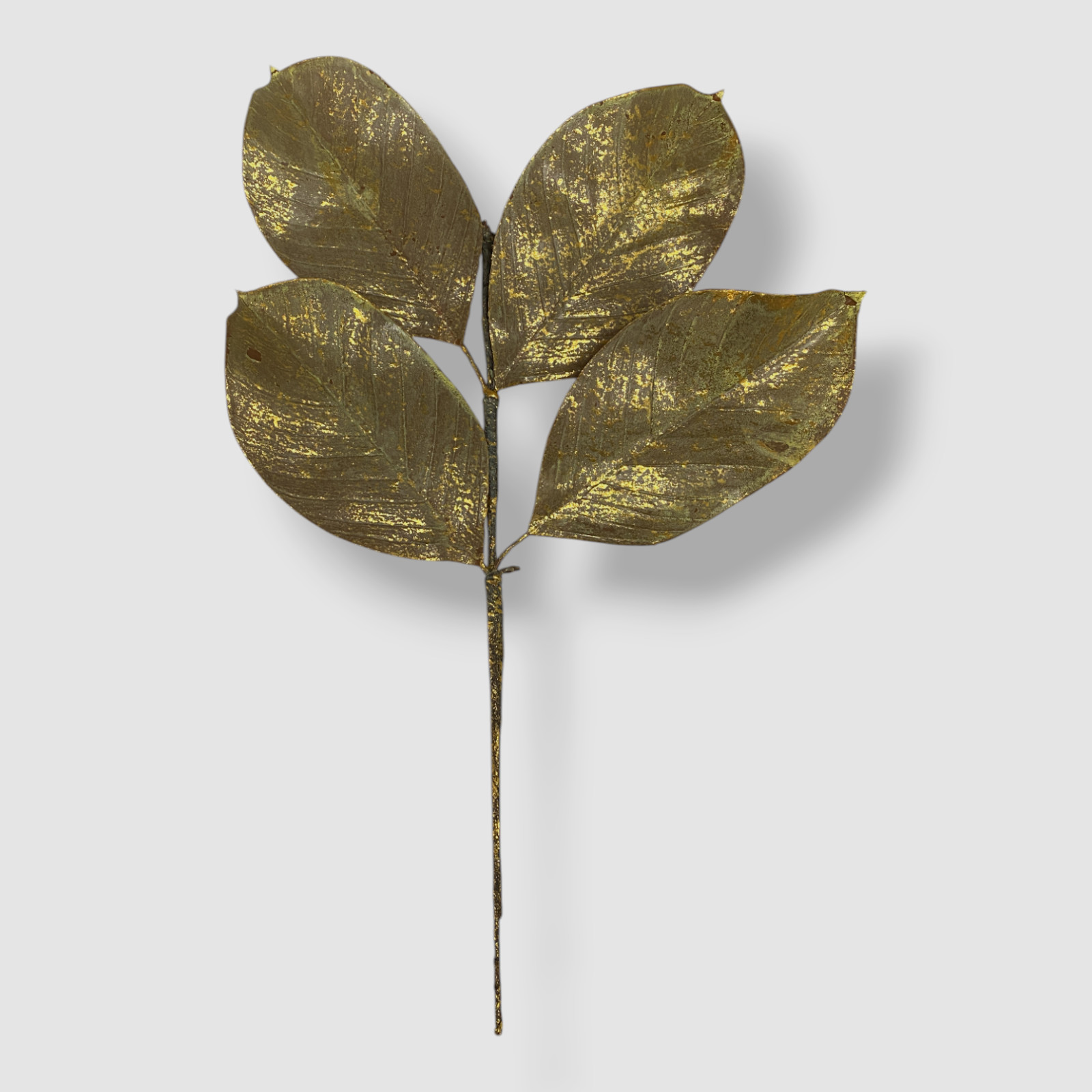 Winward Home Gold Faux Magnolia Decorative Leaves Set of 3