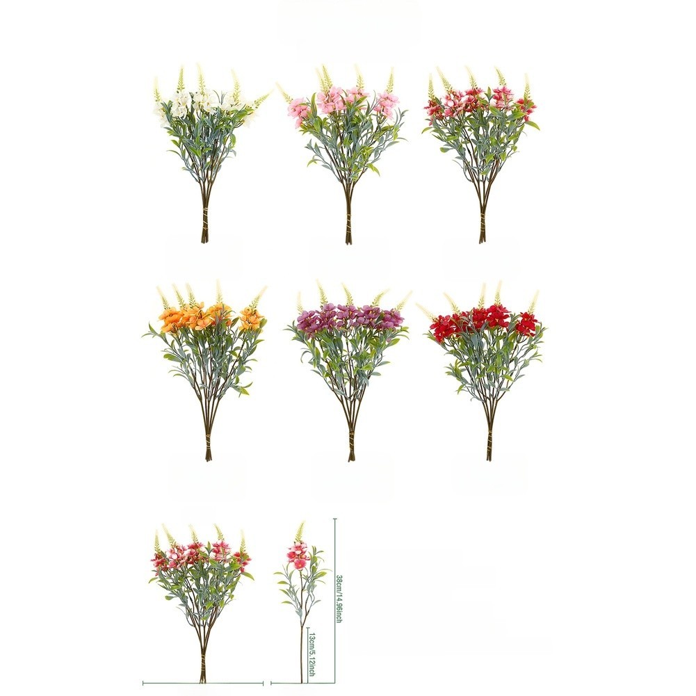 Hydrangea Silk Flower Bouquet 5 Piece Set for Wedding Arch Home Decoration