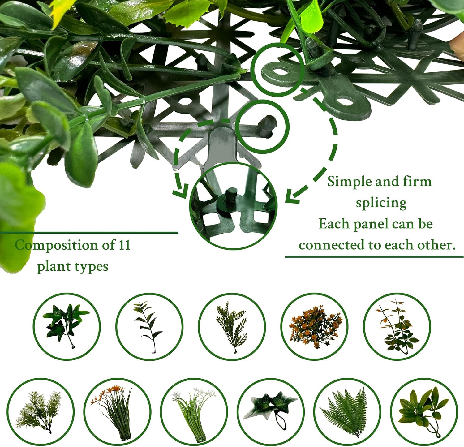 20″x20″ Artificial Boxwood Hedge Panels – UV-Resistant Privacy Screen Decor