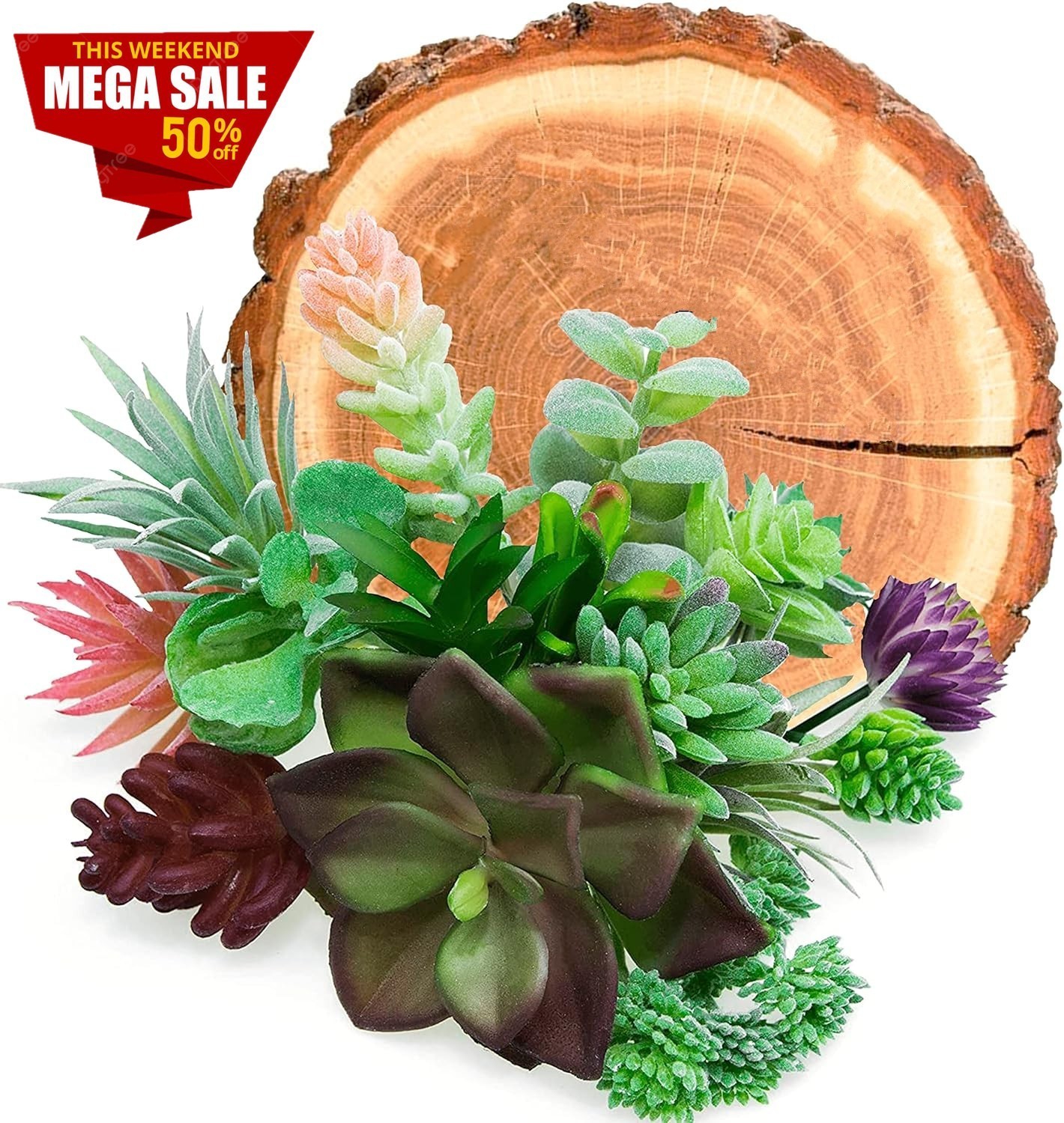 Artificial Succulents Fake Plants 16 Pcs Set Faux Plants Indoor Home Decor
