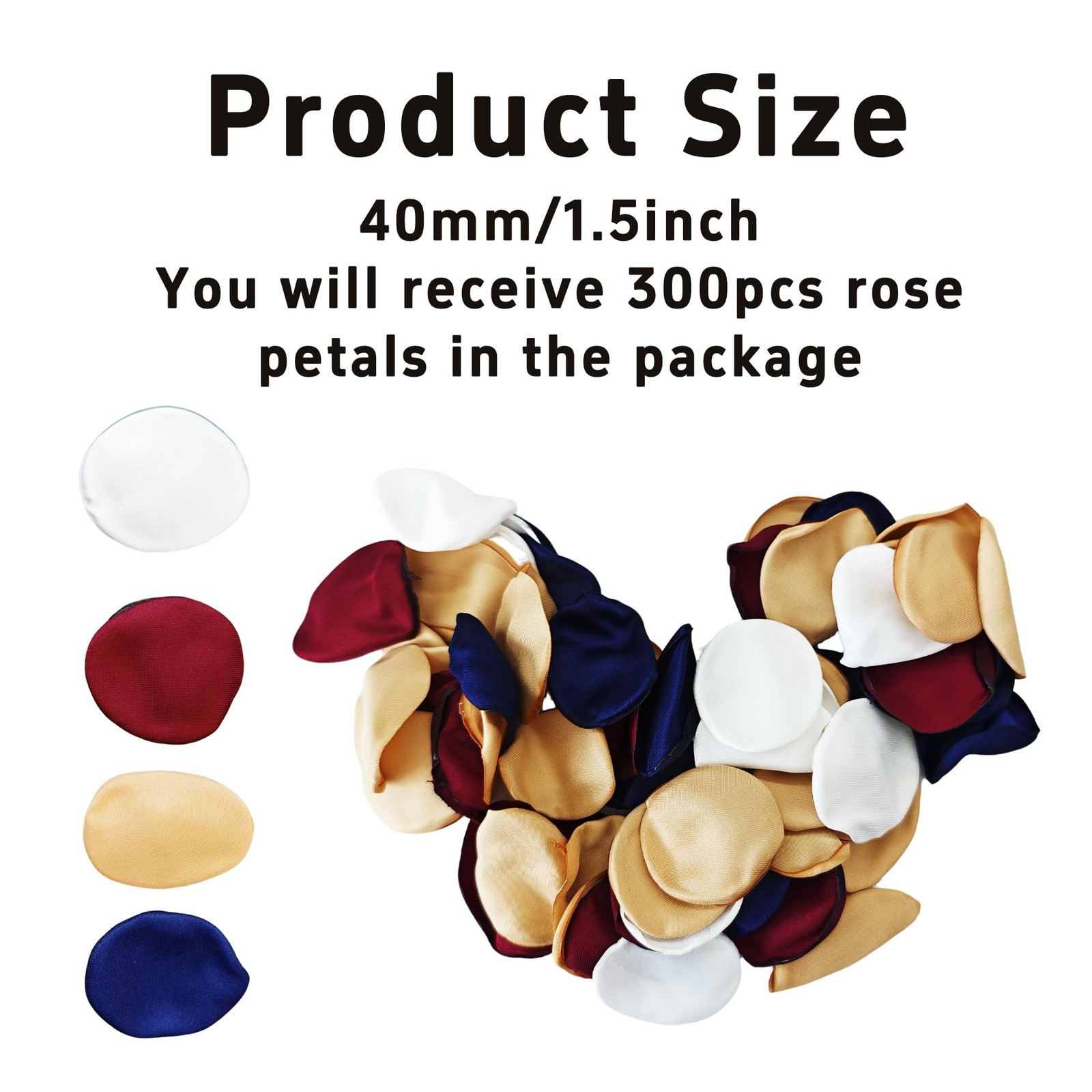 300PCS Silk Rose Petals, Realistic Soft Fabric Flower Petals, Burgundy Decor