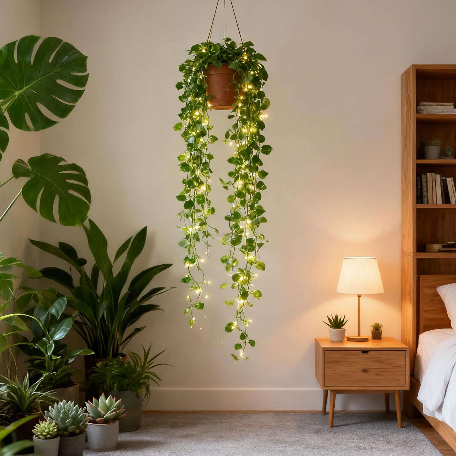 Vines with Lights Battery Operated, 40ft 120 Ivy String Lights, Fake Ivy Garl…