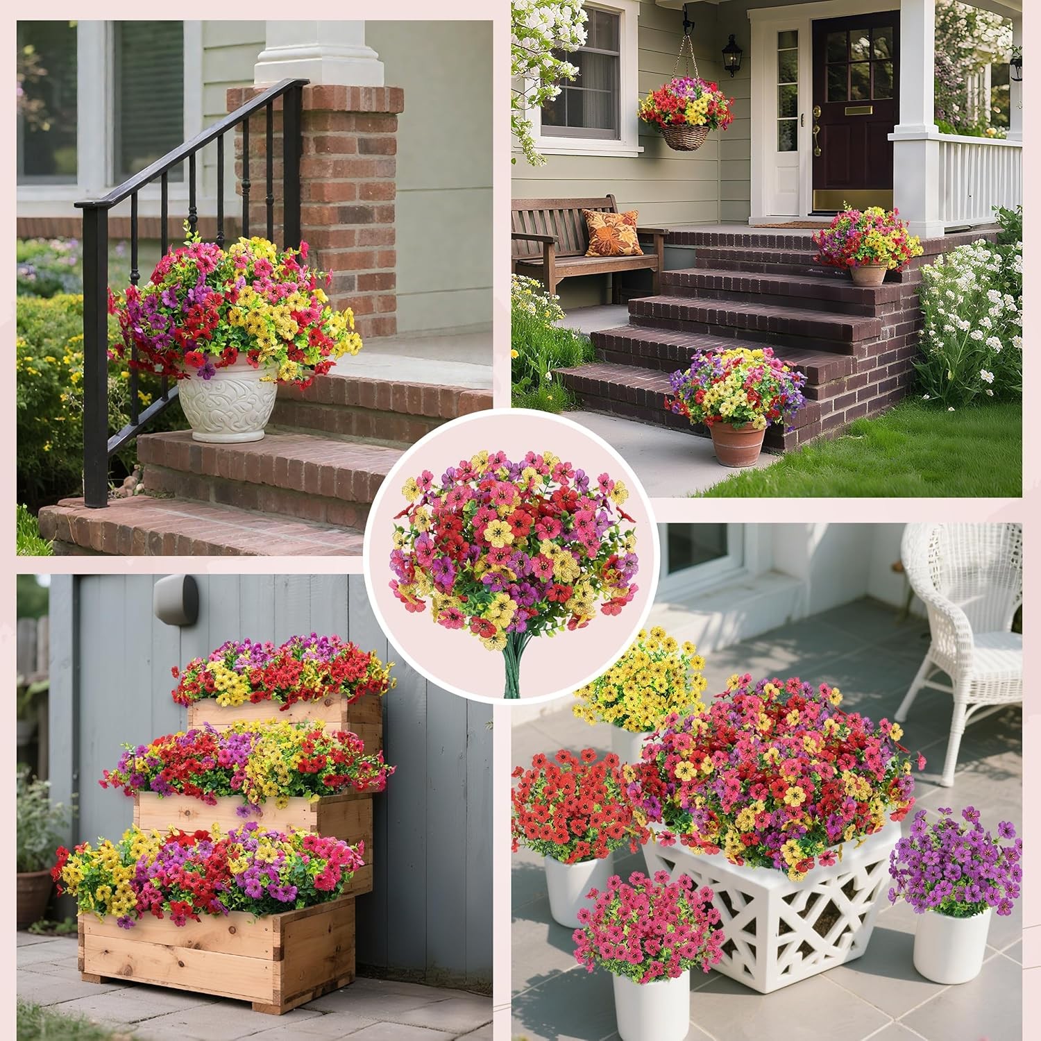 Der Rose 12 Bundles Artificial Flowers UV Resistant