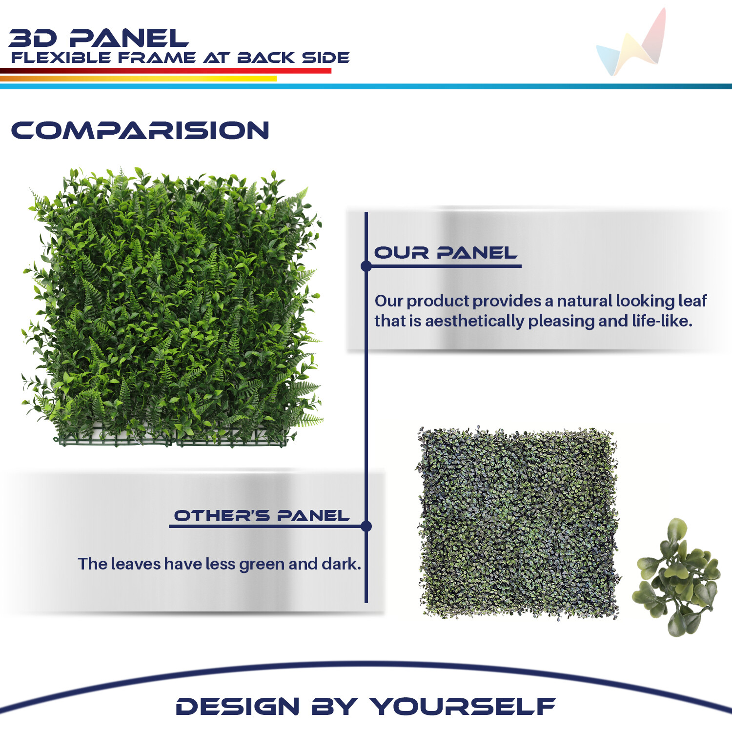 20×20″ Artificial Faux 3D Mix Fern Mat Privacy Fence Screen Decor Panel Hedge #9