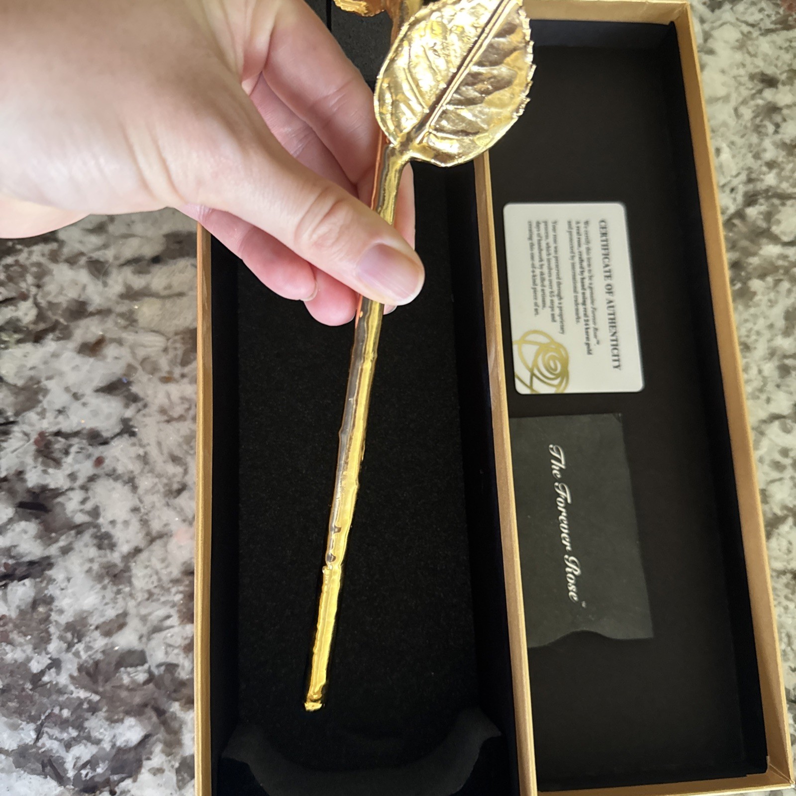Vintage The Forever Rose 24 Kt Gold Dipped Rare Great Gift