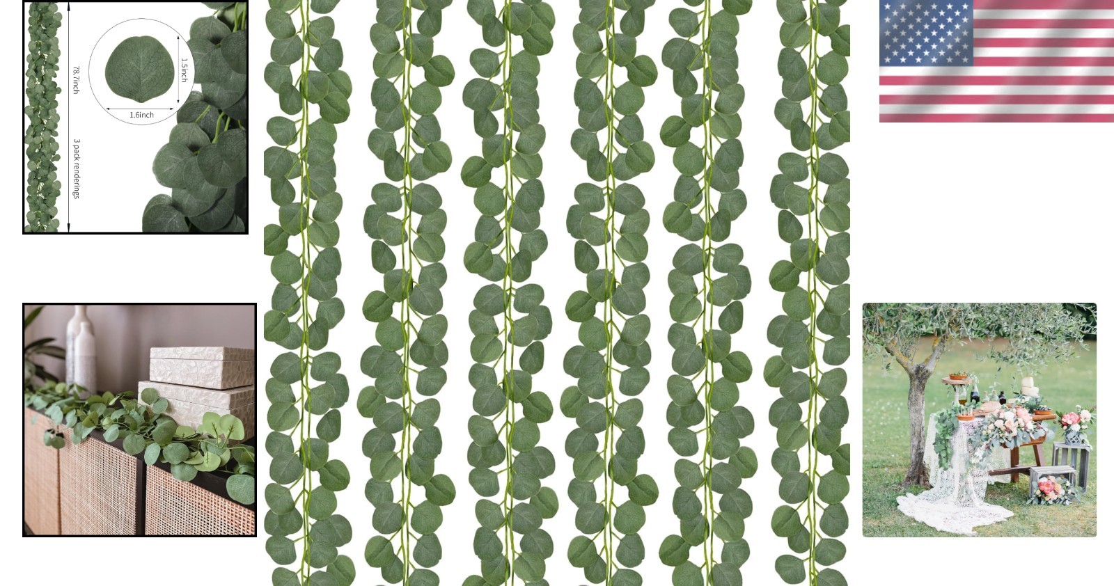 127Ft of Fresh Eucalyptus Garland – Perfect for Weddings, Home, and Celebrations