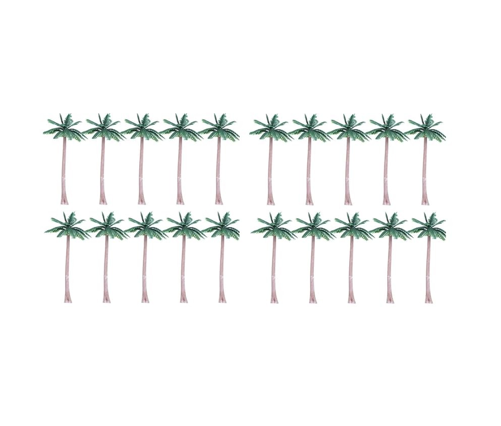 20Pcs Plastic Fake Mini Coconut Palm Tree for Crafts, Artificial Miniature Pl…