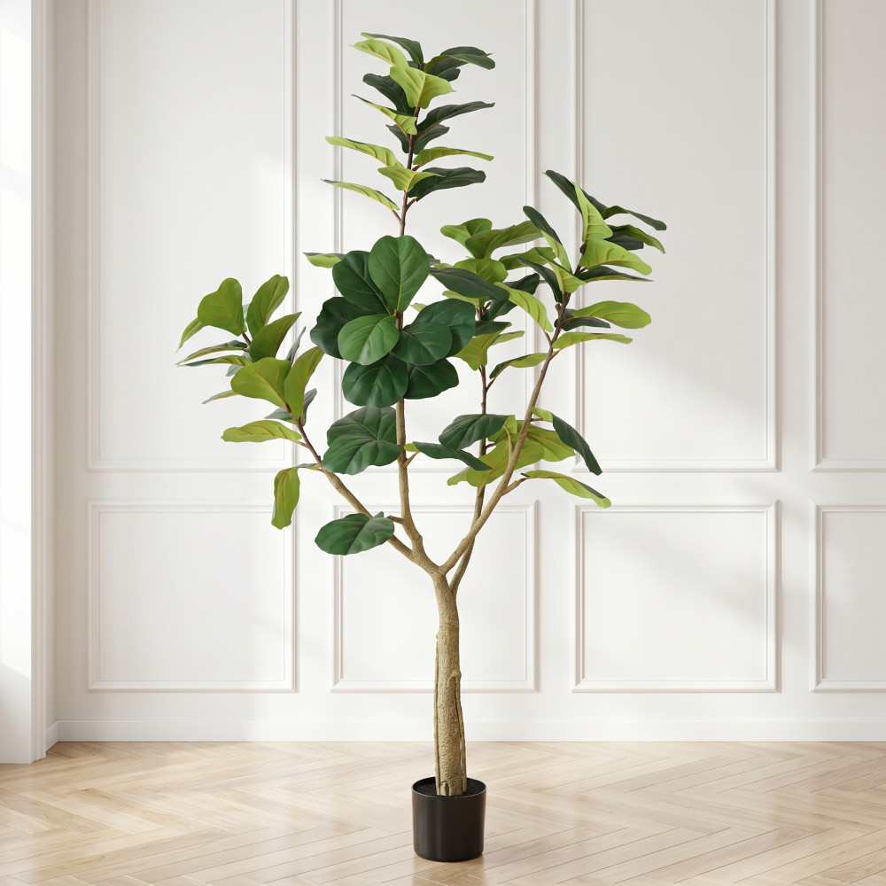 6ft Artificial Fiddle Leaf Fig Tree Faux Potted Plant Indoor Decor