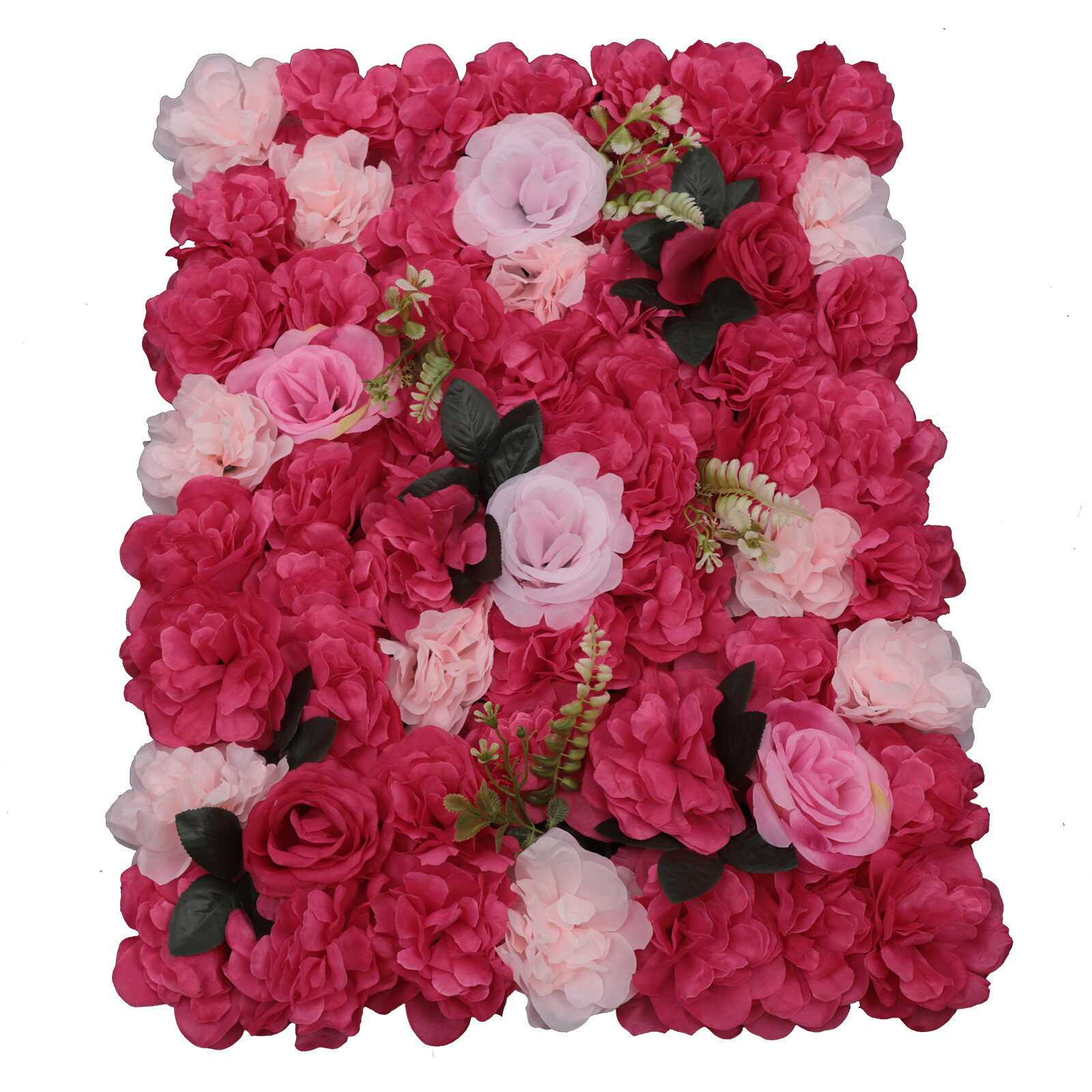 12Pcs Artificial Flower Wall Panels Red And Pink Rose Wall Panels Backdrop Decor