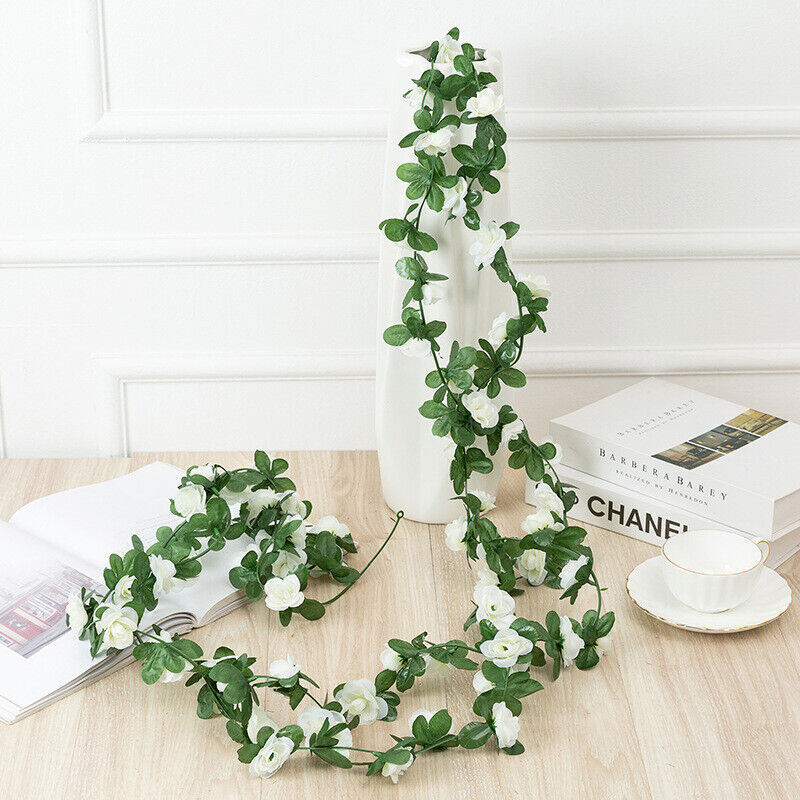 45 Flowers 8Ft Artificial Flower Rose Fake Hanging Garland Party Wedding Decor