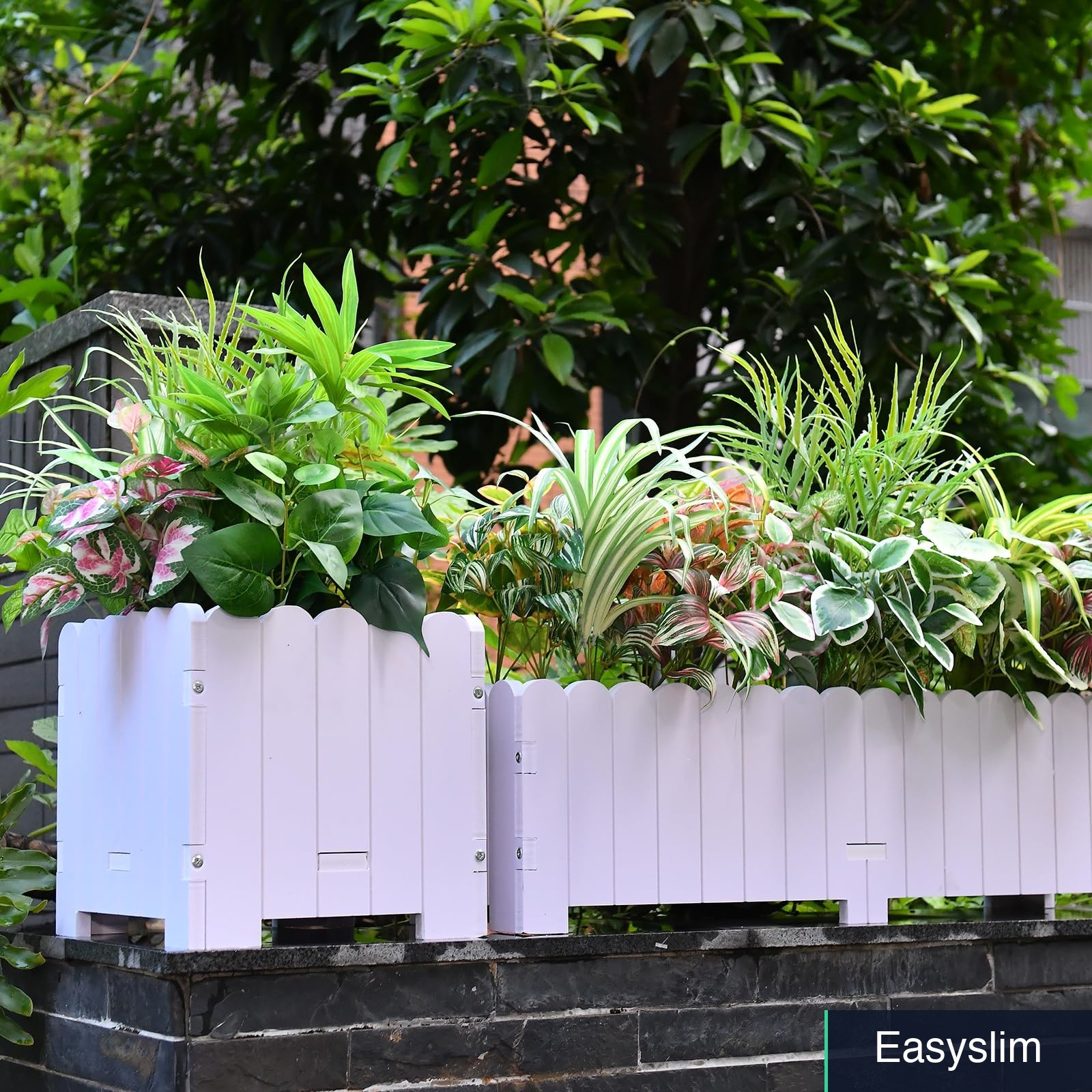 Artificial Plants 20 Bundles UV Resistant Plastic Greenery Outdoor Decor