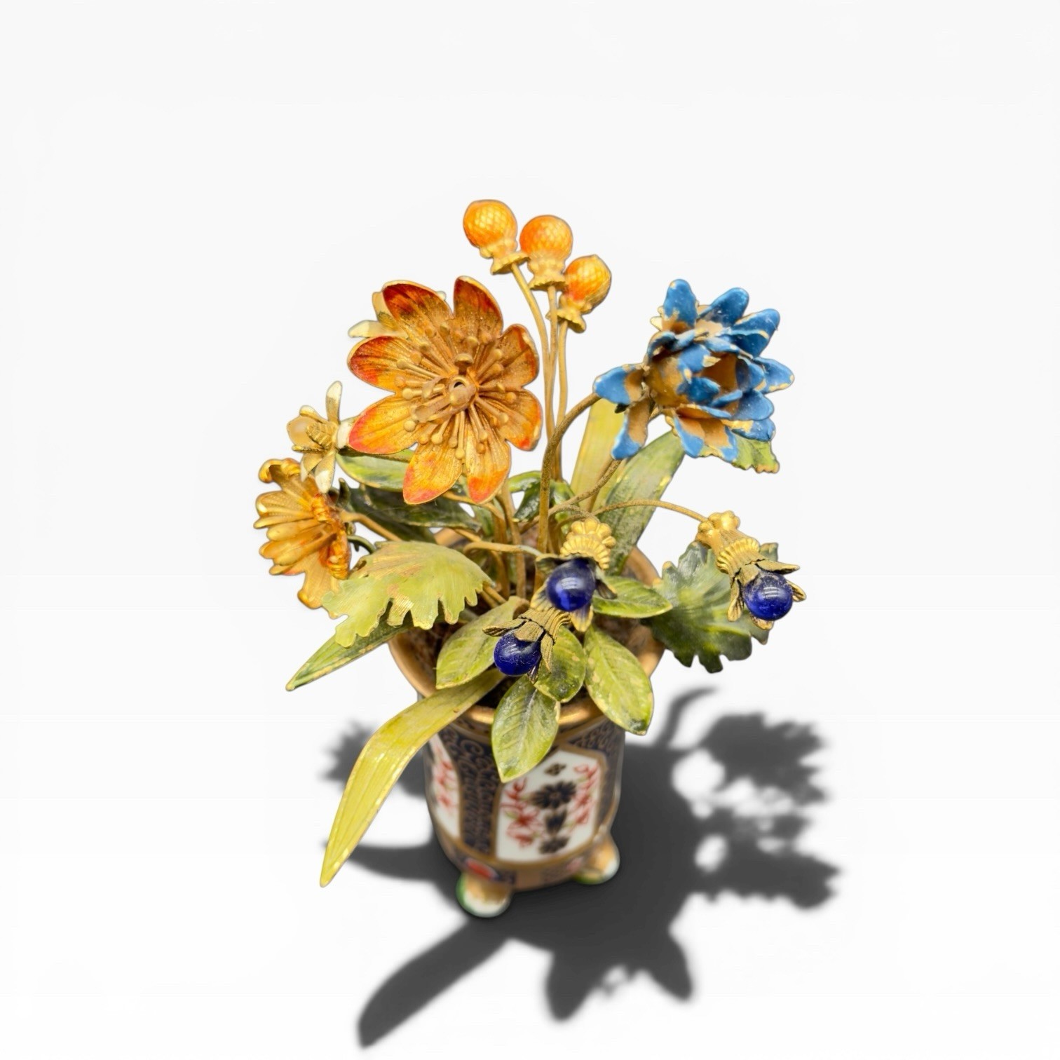 Jane Hutcheson Gorham Fleurs des Siècles Imari Porcelain Enamel Flower Vase 5.5″