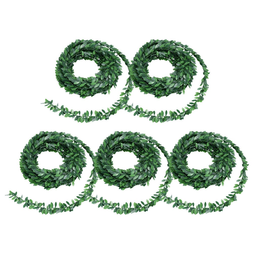 5Pcs Faux Greenery Vine Garland with Flexible Wire for Indoor Outdoor Decoration