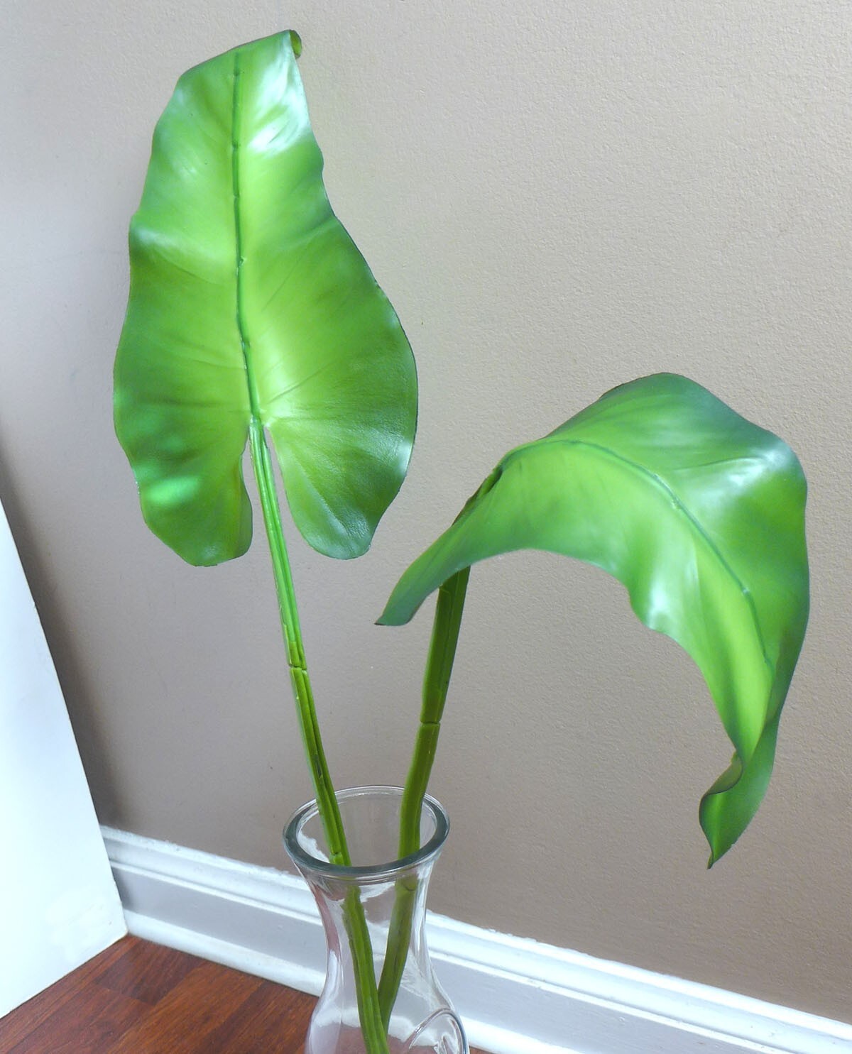 6 Pcs Artificial PU Plastic Lifelike Leaf Plants Grass Real Touch (#70)