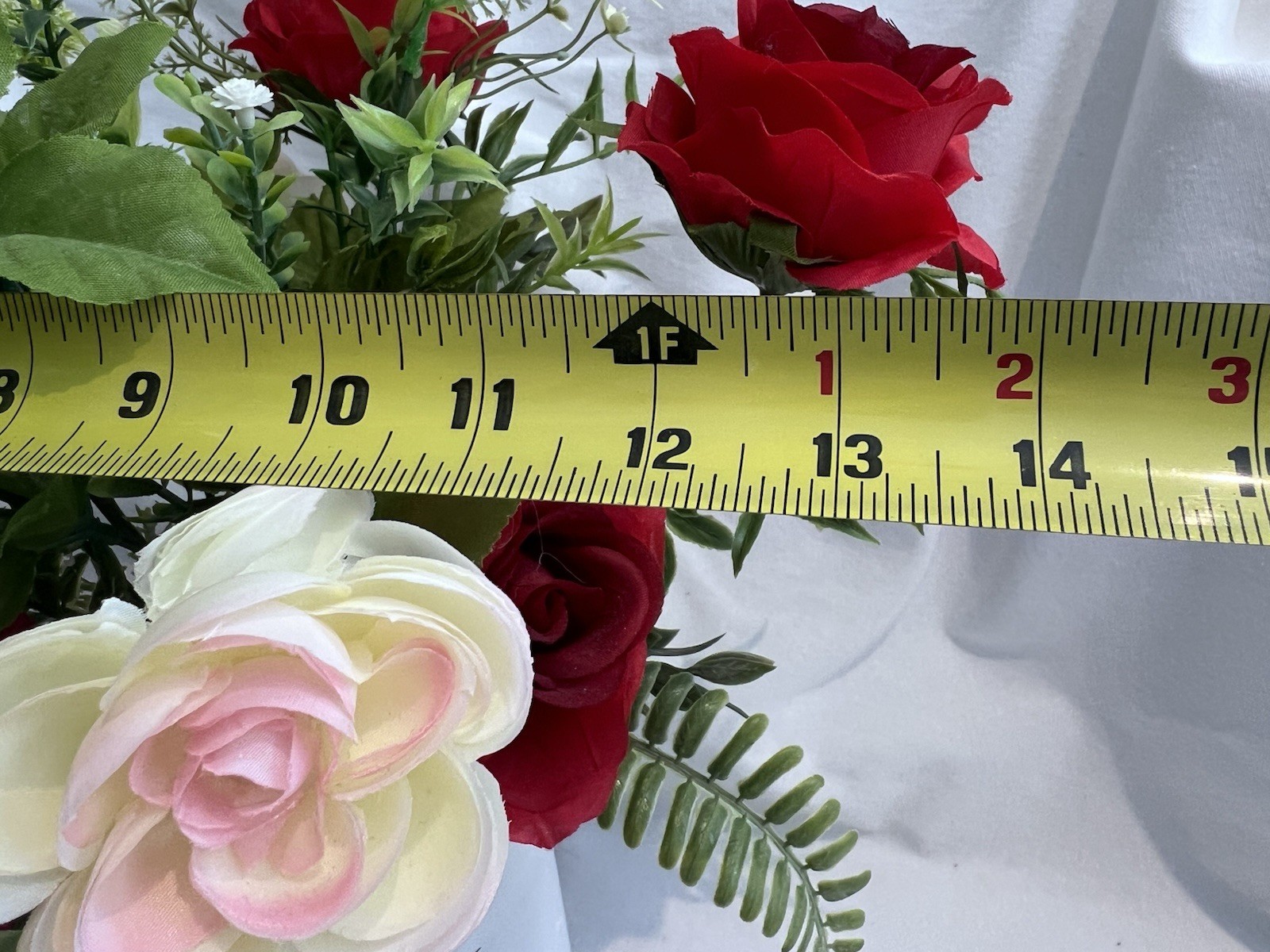 Red And Pink Roses Silk floral Arrangement in A Mason Jar Vase Home Decor