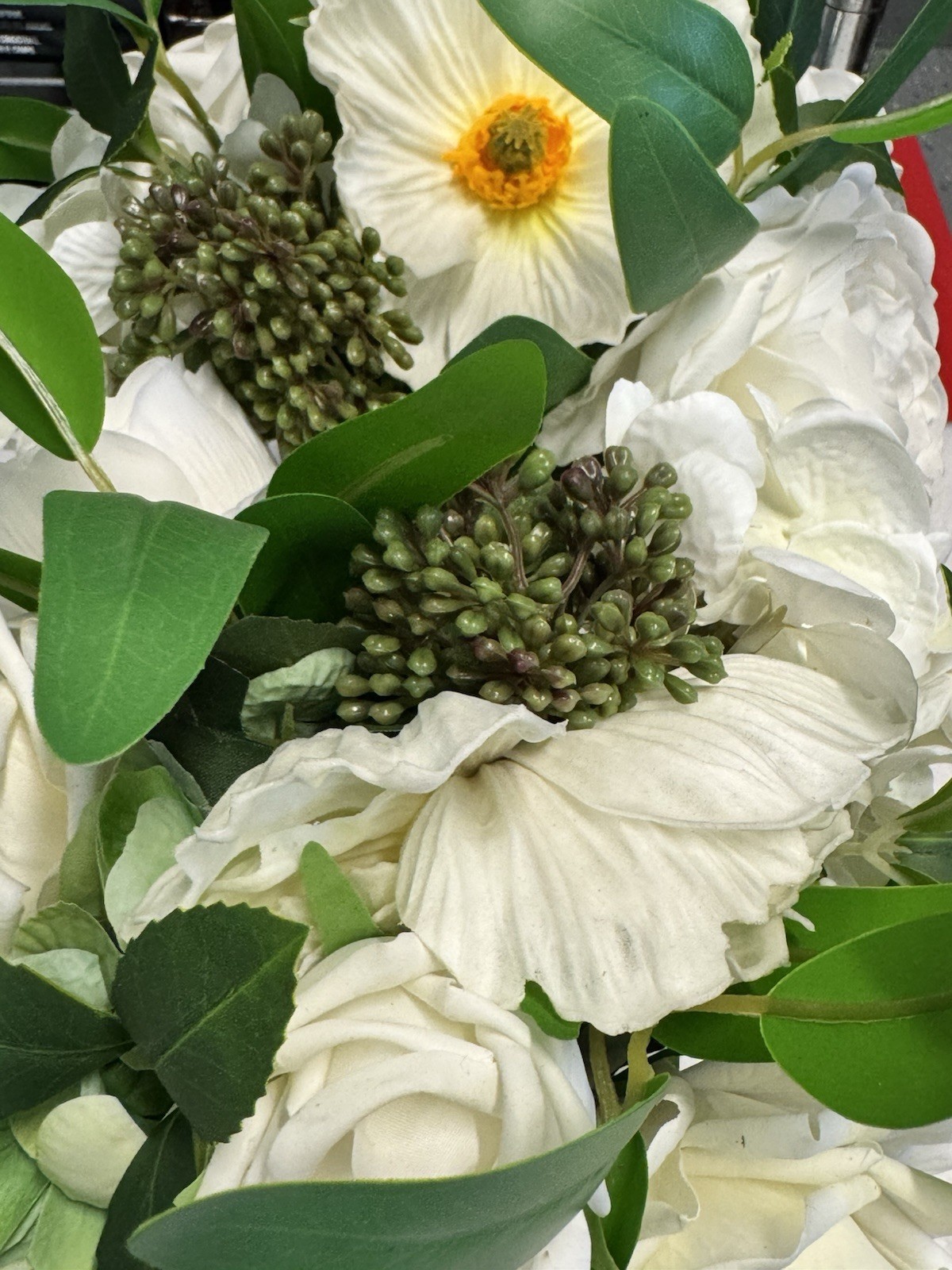 Nearly Natural Faux 10” Mixed Rose & Hydrangea Arrangement,Artificial Flowers