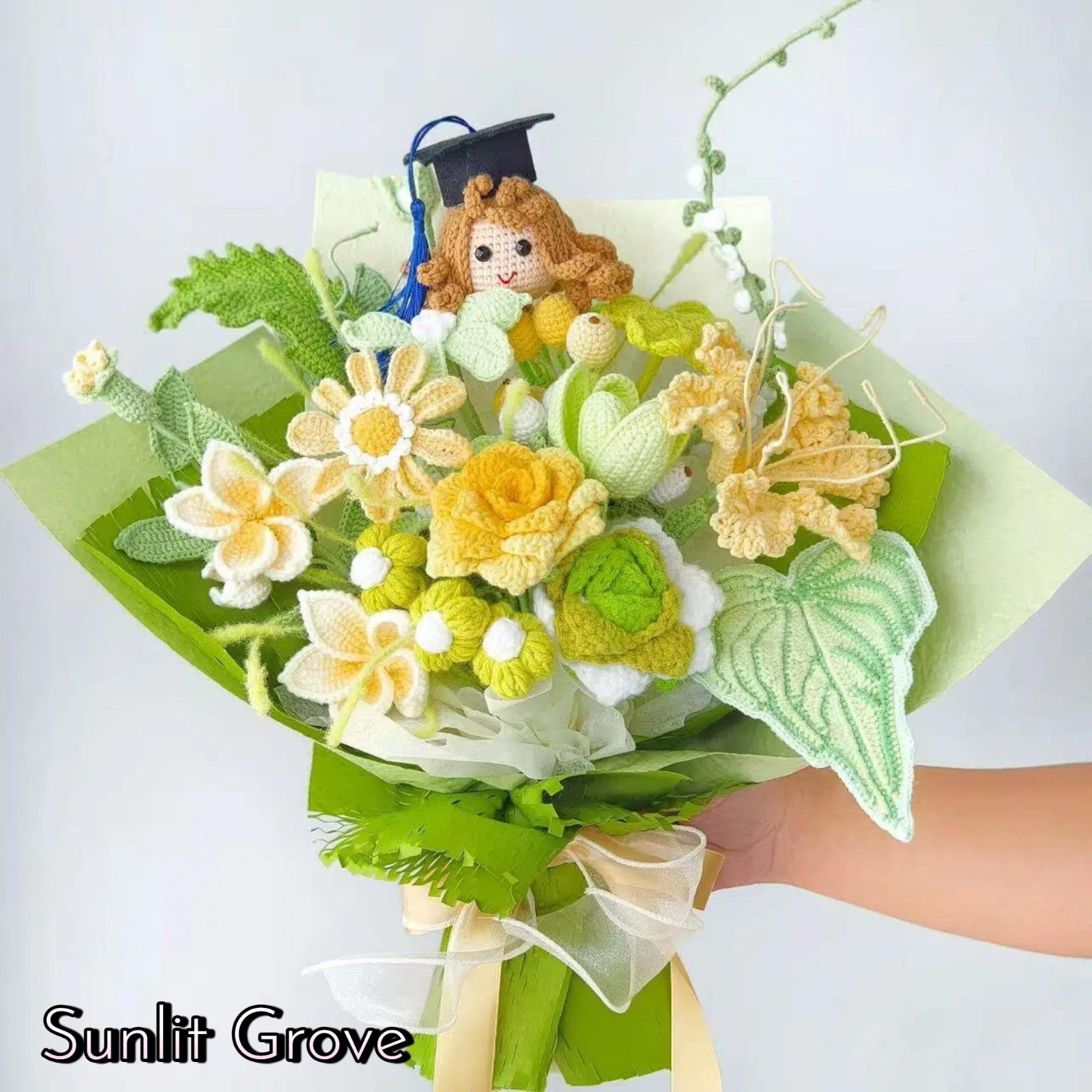 Crochet Graduation Doll Bouquet Handmade Class of 2026 Graduate Home Decor Gift