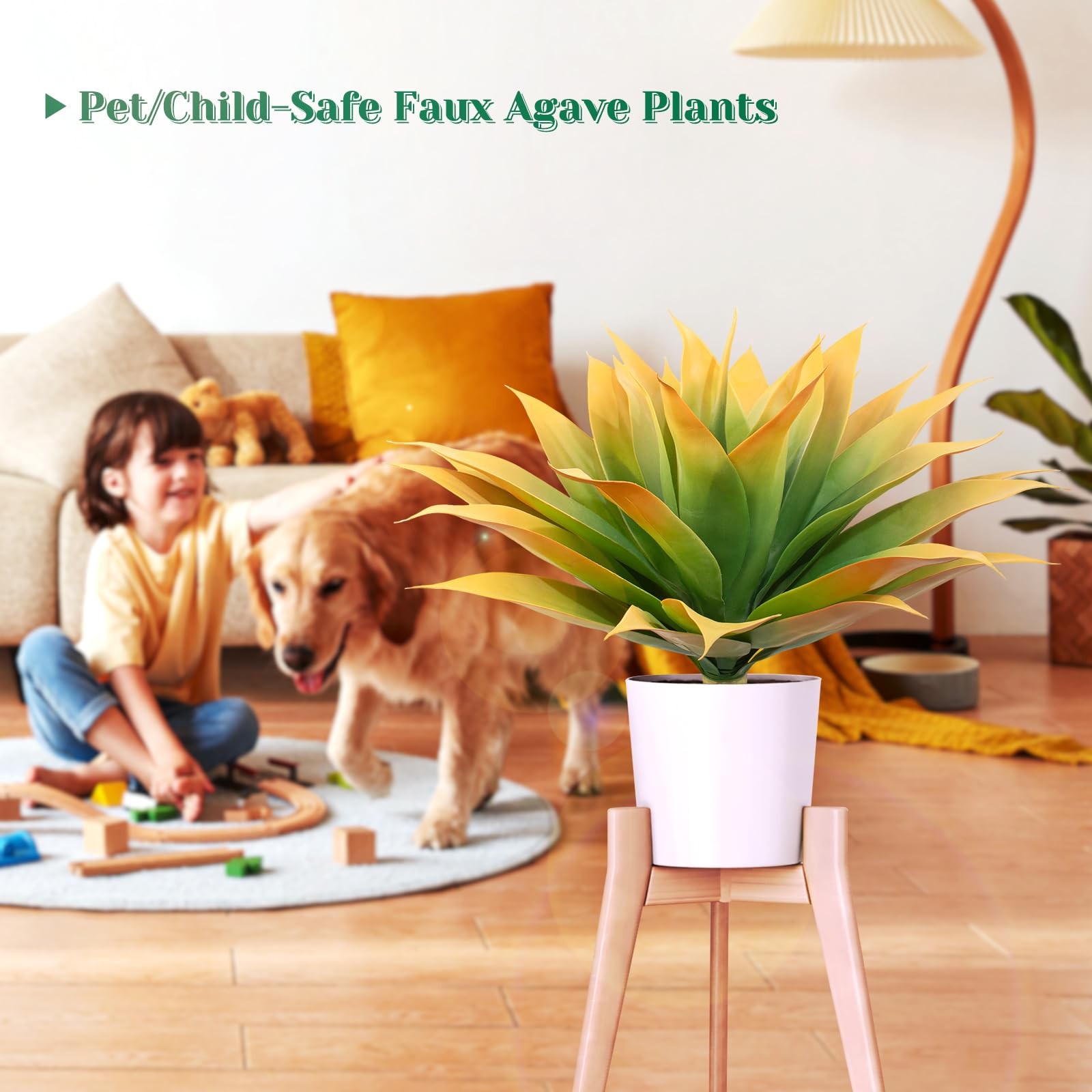2 Pack Artificial Agave Plants 28 Inch Large Size Fake Succulent Stems Realis…