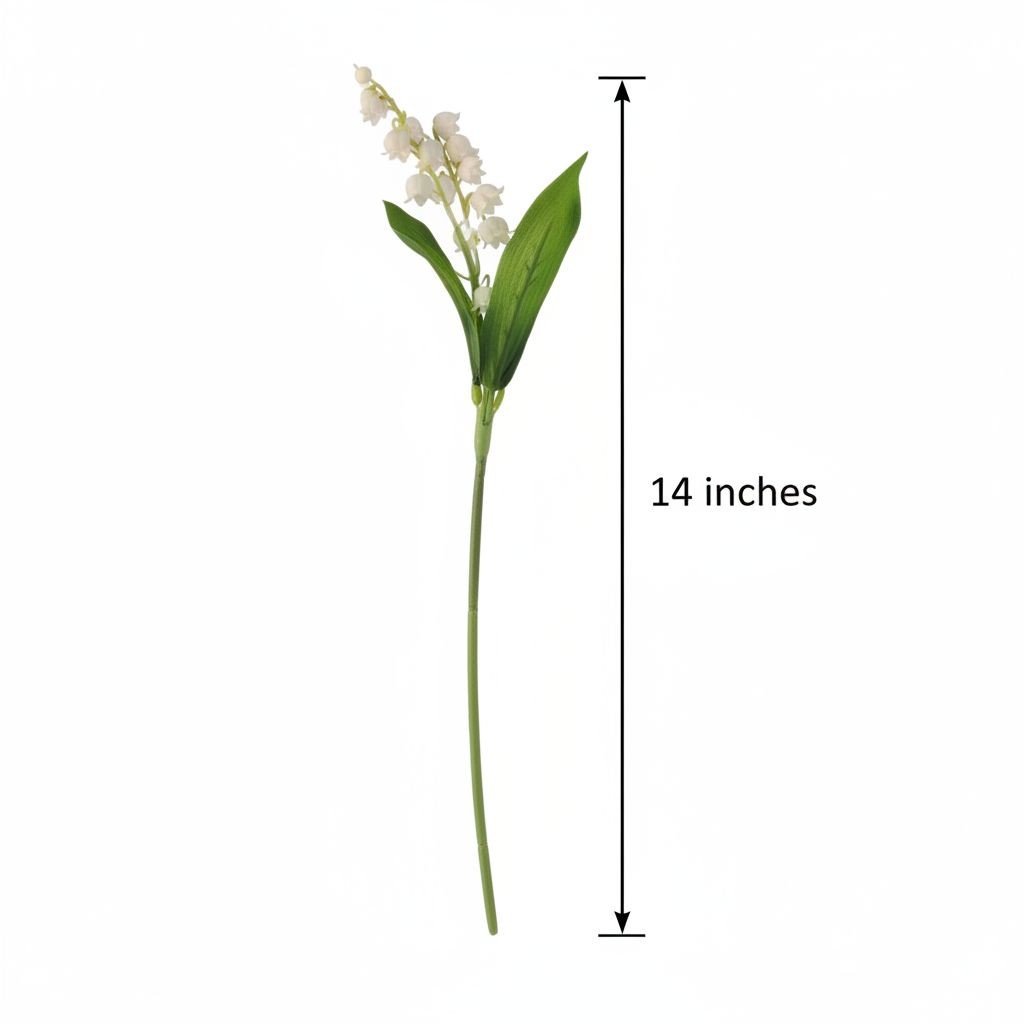 Artificial Lily Of The Valley Flowers 8 Stem Bunch Faux White Floral Bouquet Rea