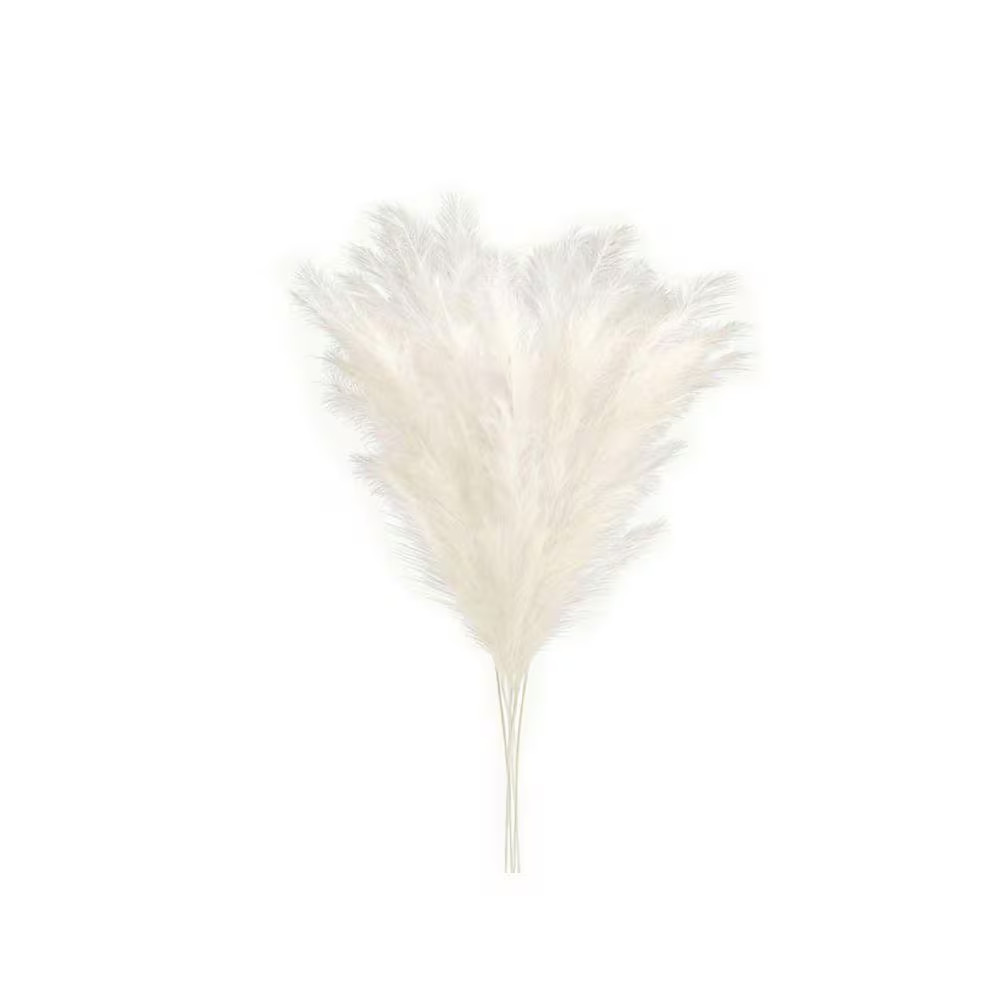 71 In. Beige 5 Pcs Large Artificial Faux Pampas Grass Decor Tall Faux Pampas Gra
