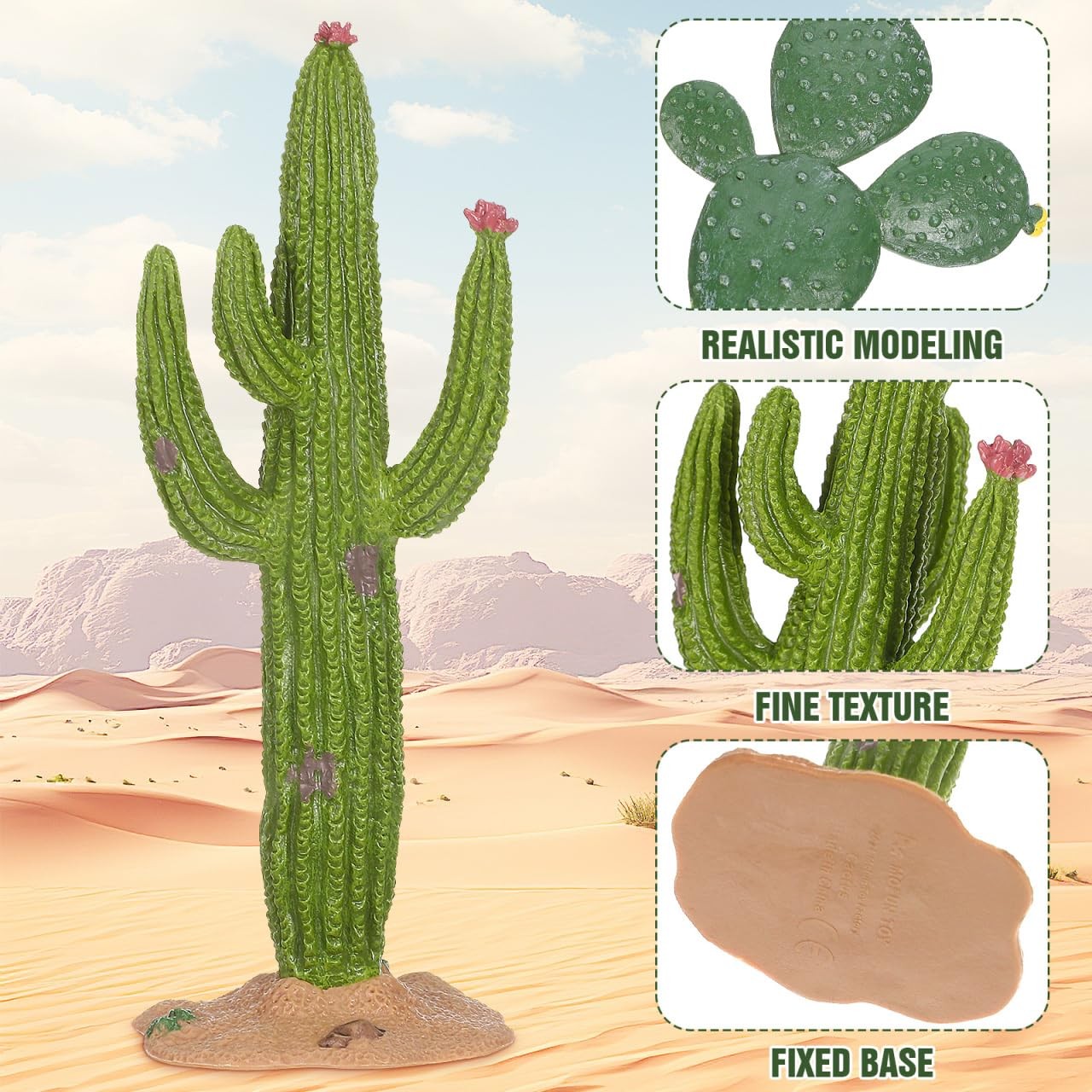 Cactus Figurine Simulated Cactus Adornments 2 Pack Lifelike Desktop Decor 5.7…