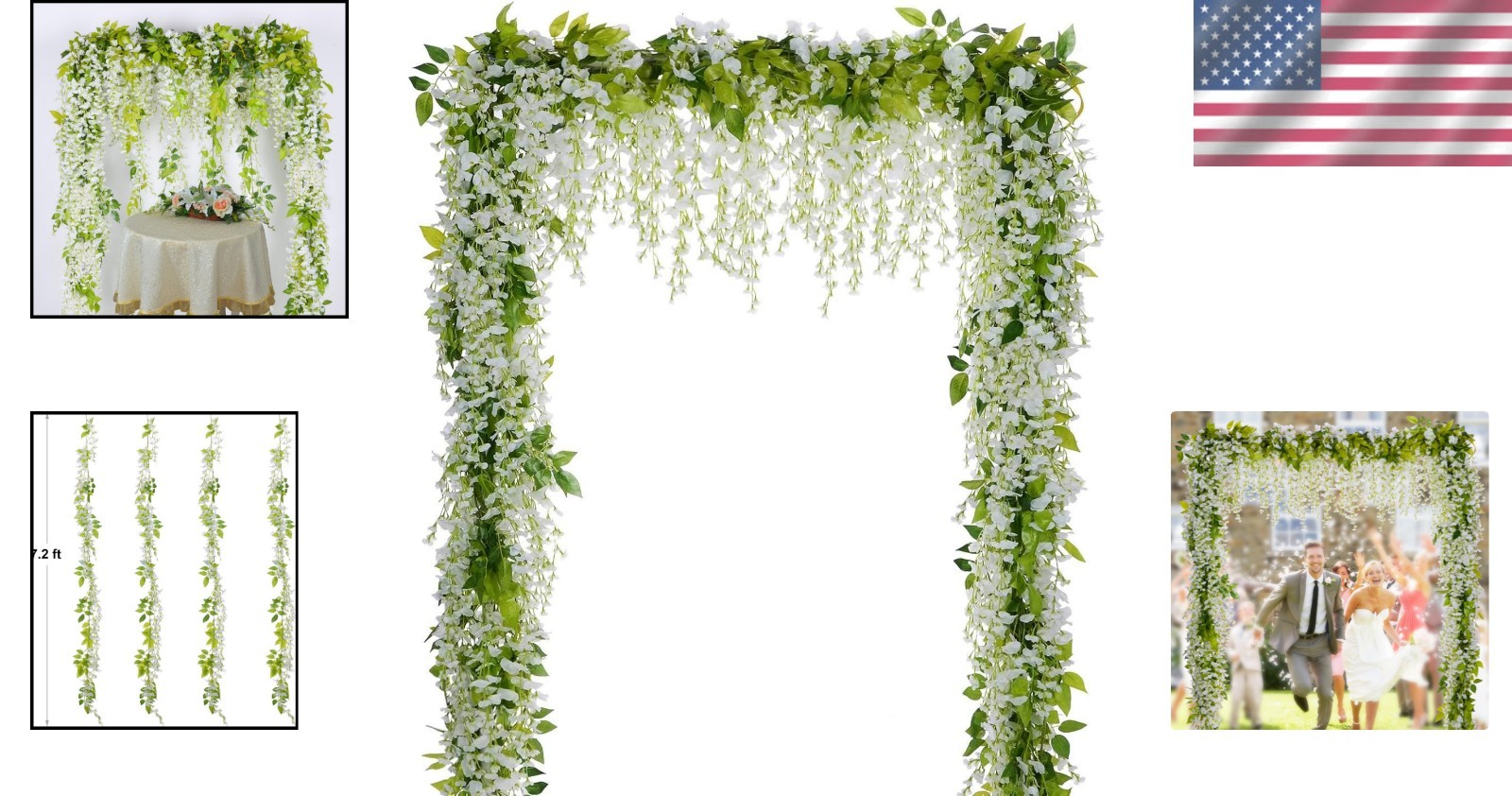 Handmade 28.8ft Wisteria Hanging Flowers – Decorate Your Home & Garden