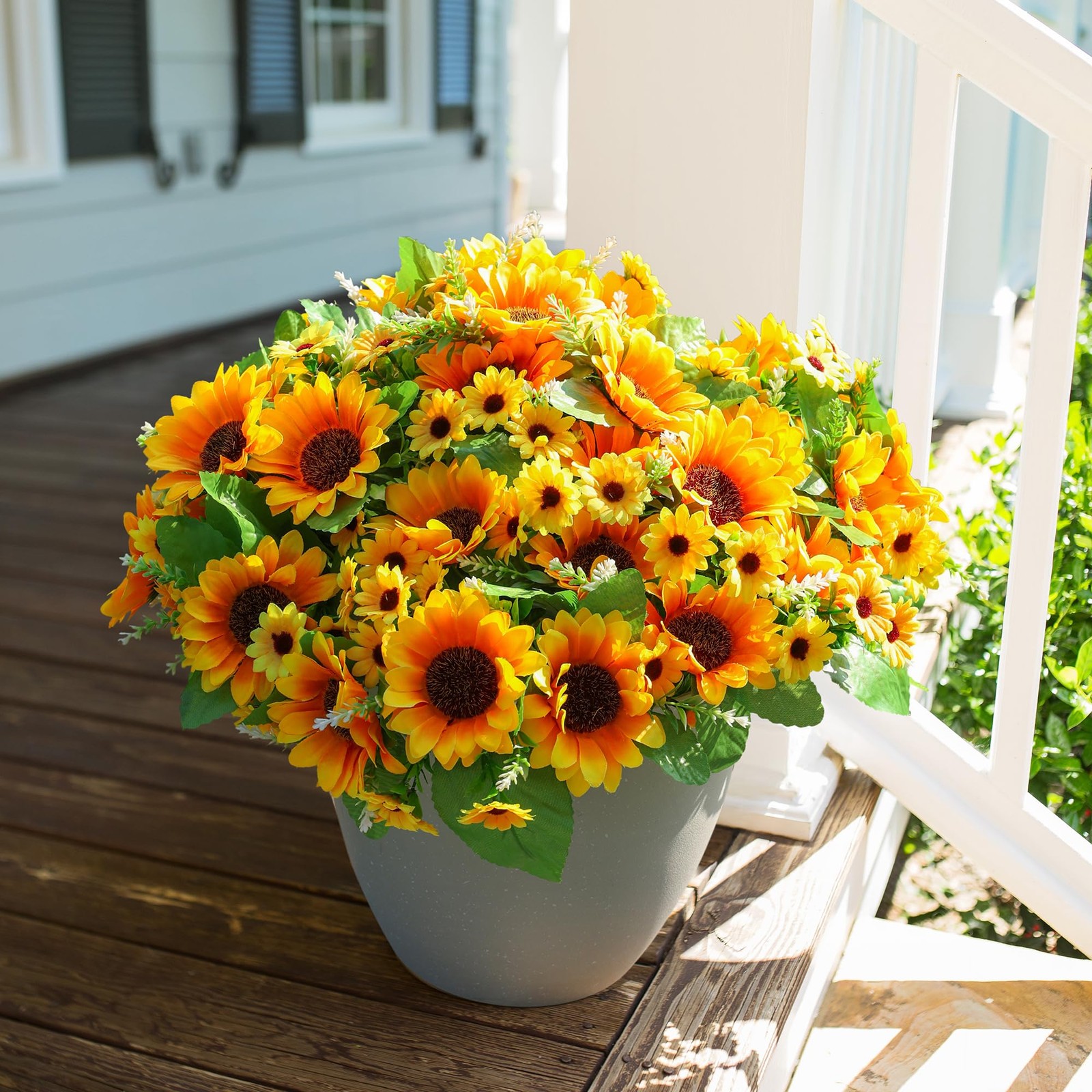 Sunflowers Artificial Flowers, 10 Bunches Fake Sunflower Artificial Flowers f…