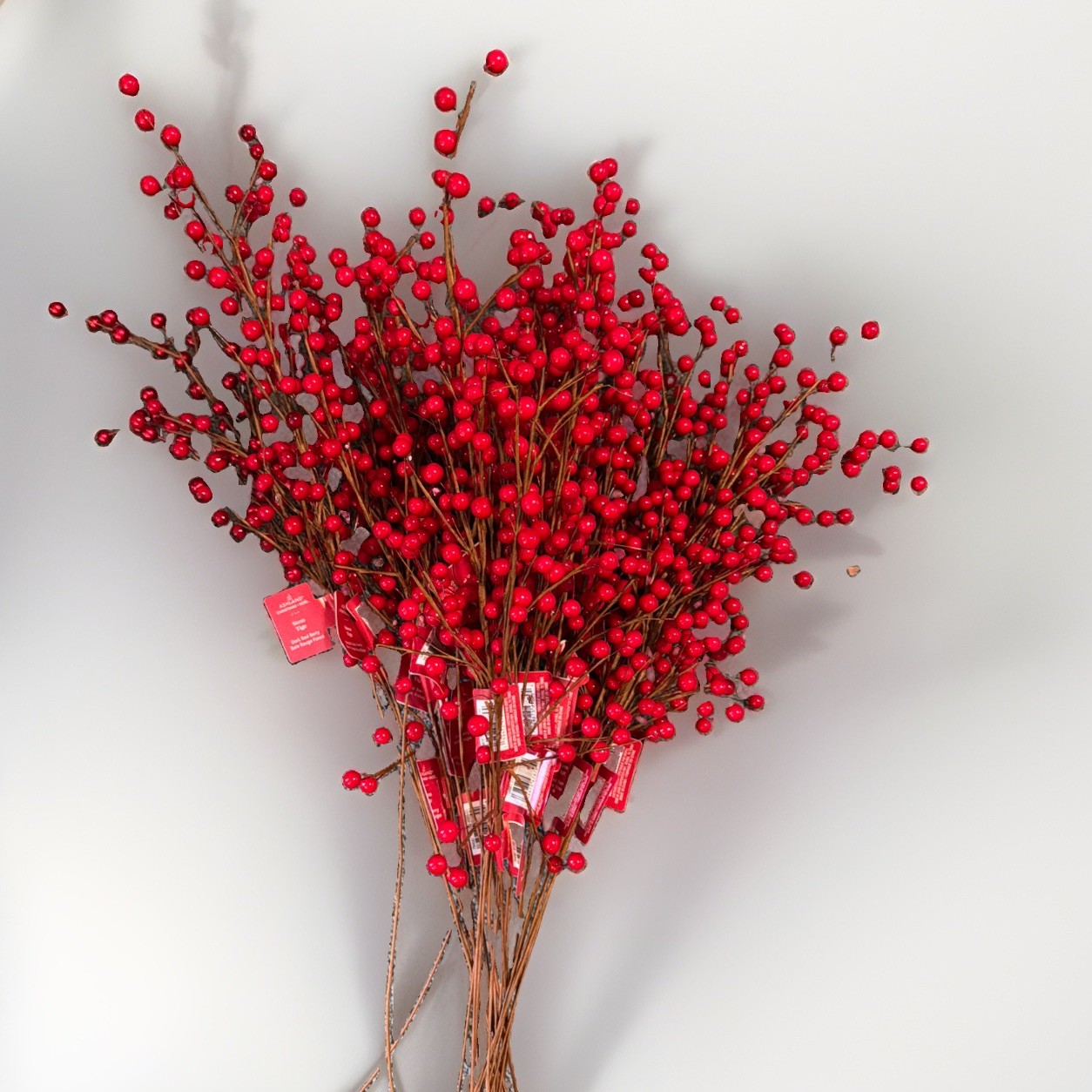 Ashland NWT Dark Red Berry and Red Berry Stems Lot of 30 New