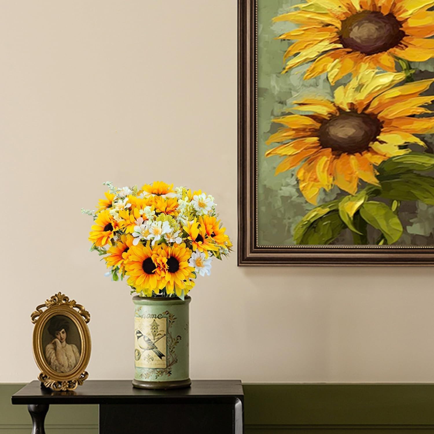 Girasoles Artificiales Decoration home Sunflowers Hogar Espiga Tres Girasoles US