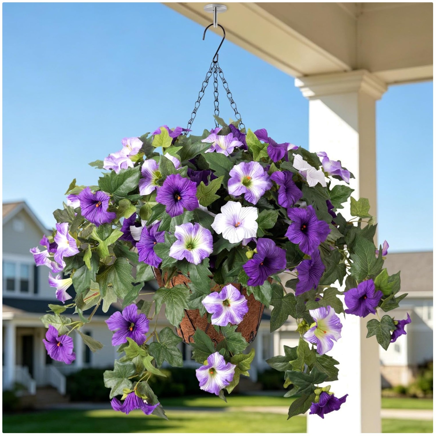 Realistic Hanging Morning Glory Flowers – Set of 3