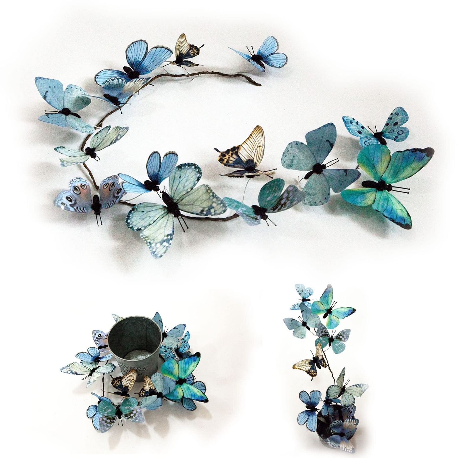 Artificial Butterfly Garland, Fake Butterfly Decorative Vines, DIY 3D Unique …