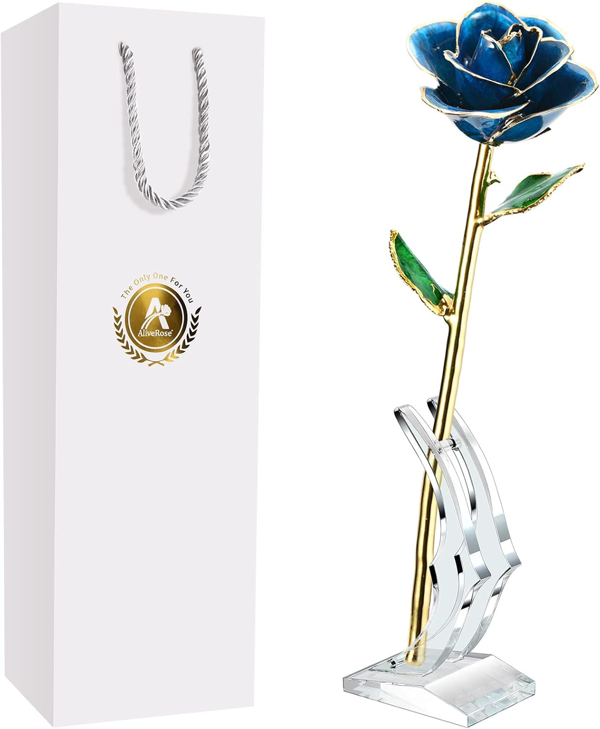 24K Gold Rose, Golden Rose Made from Real Rose – Unique Design Dipped Rose for A