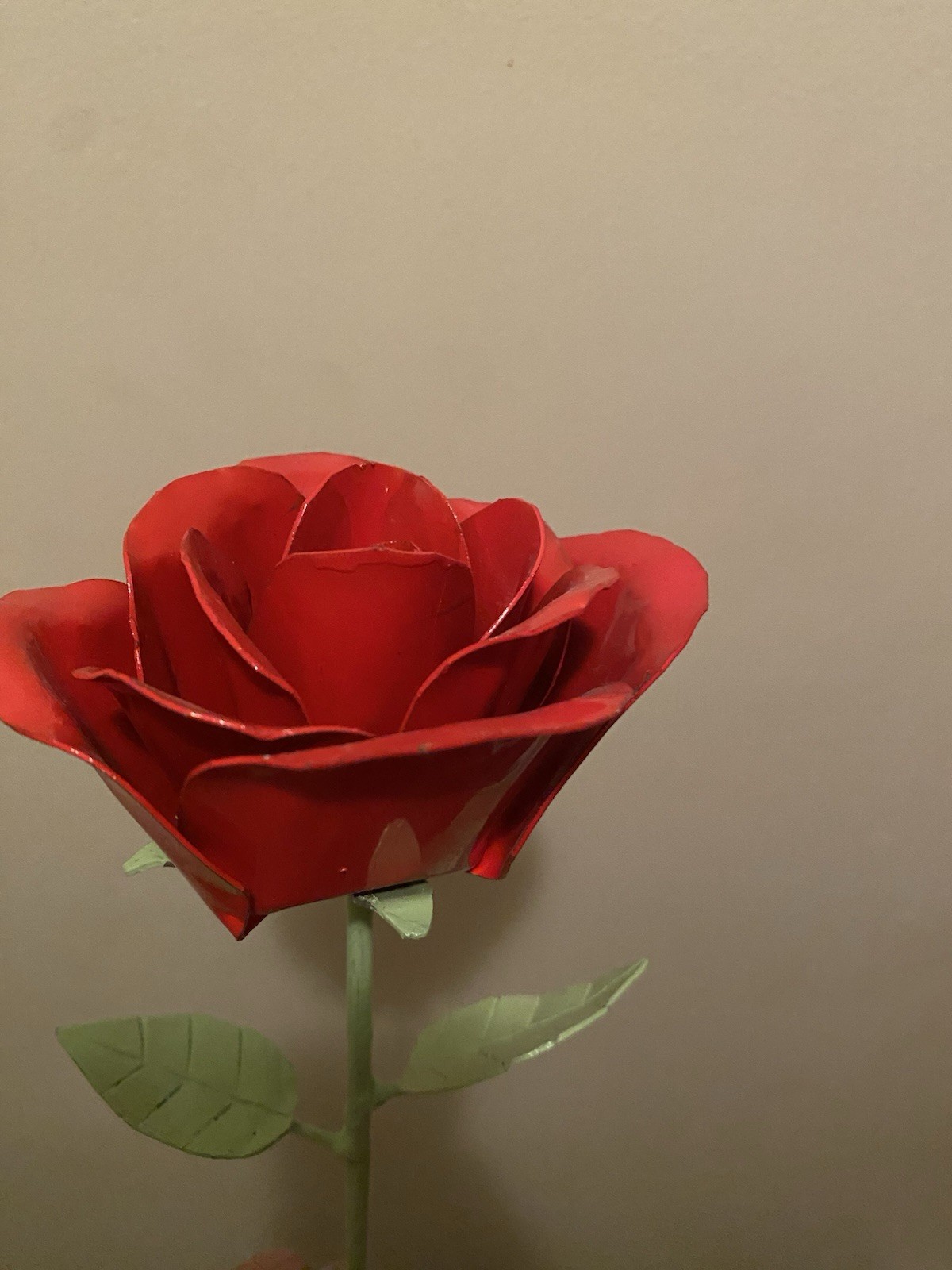 Handmade welded rose