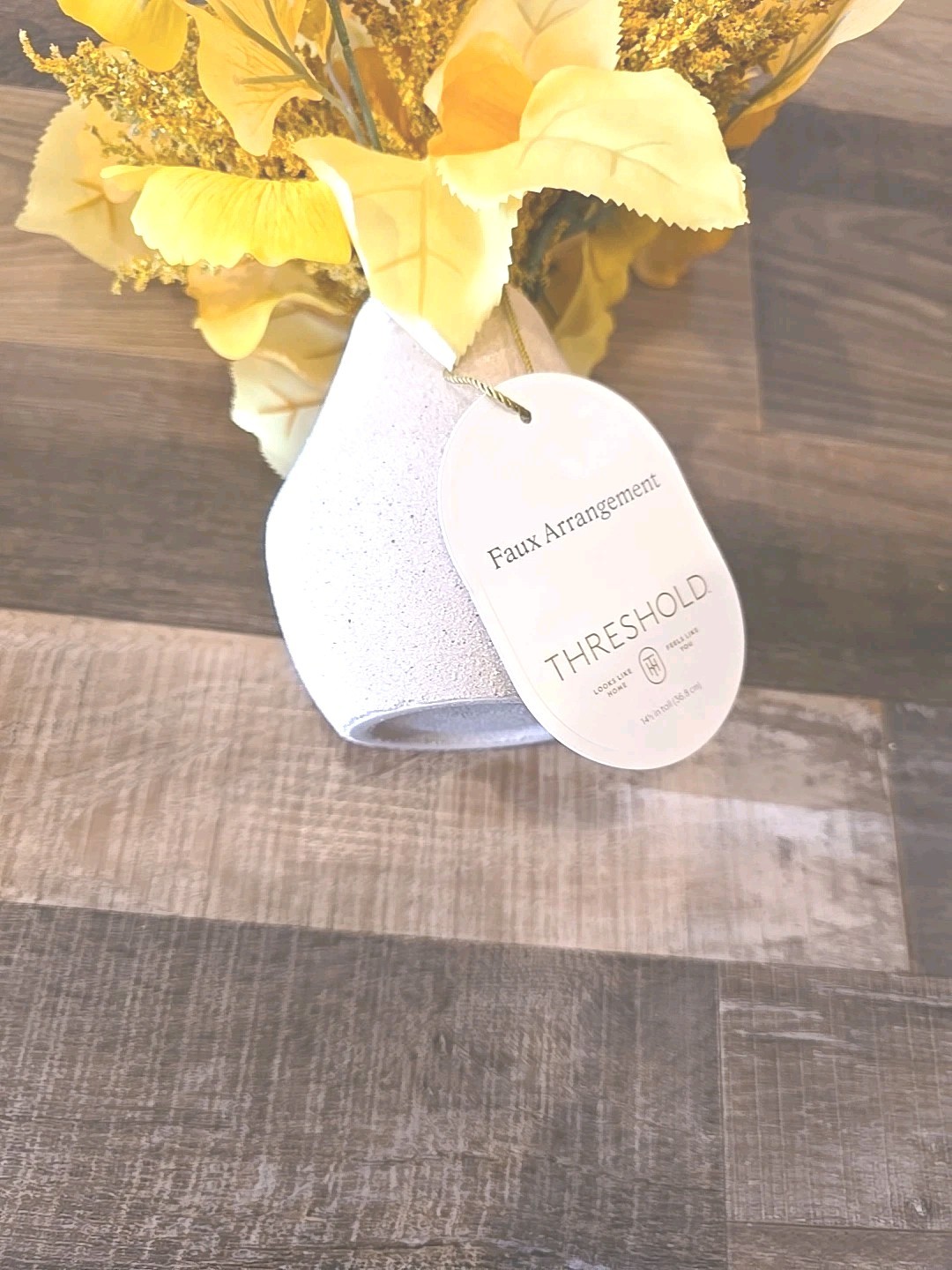 13107 Yellow Leaf Faux Arrangement – Designed with Studio McGee Clay Vase.