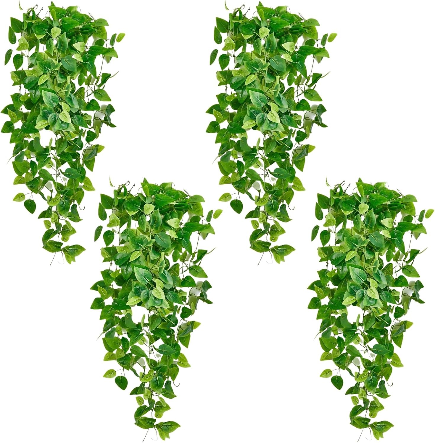 Fake Hanging Plants Vines(4pcs)for Room Decor, Artificial Ivy Greenery Garlands